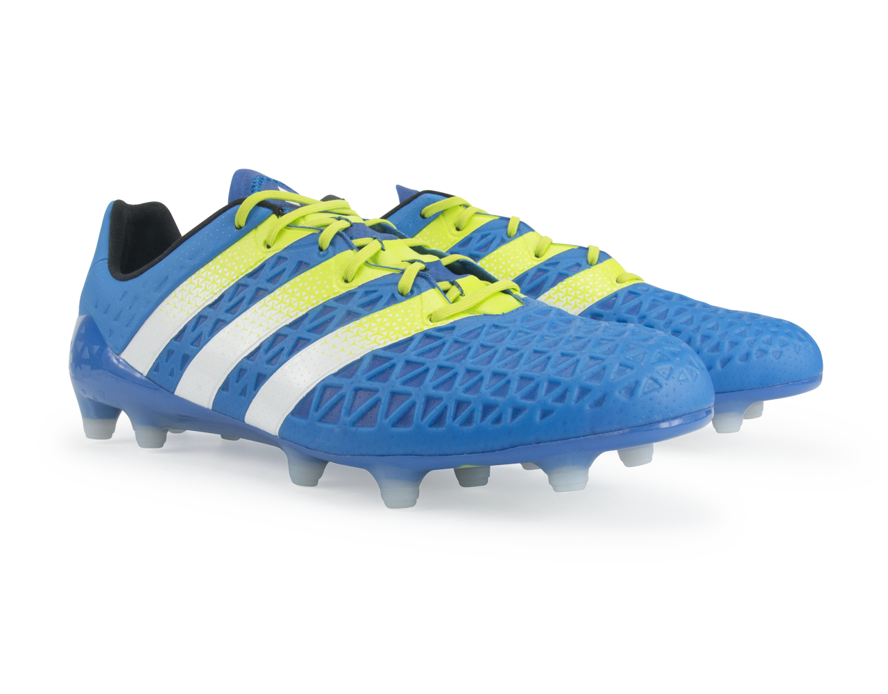 adidas Men's ACE 16.1 FG/AG Blue/White/Solar Slime、mySite、noshort