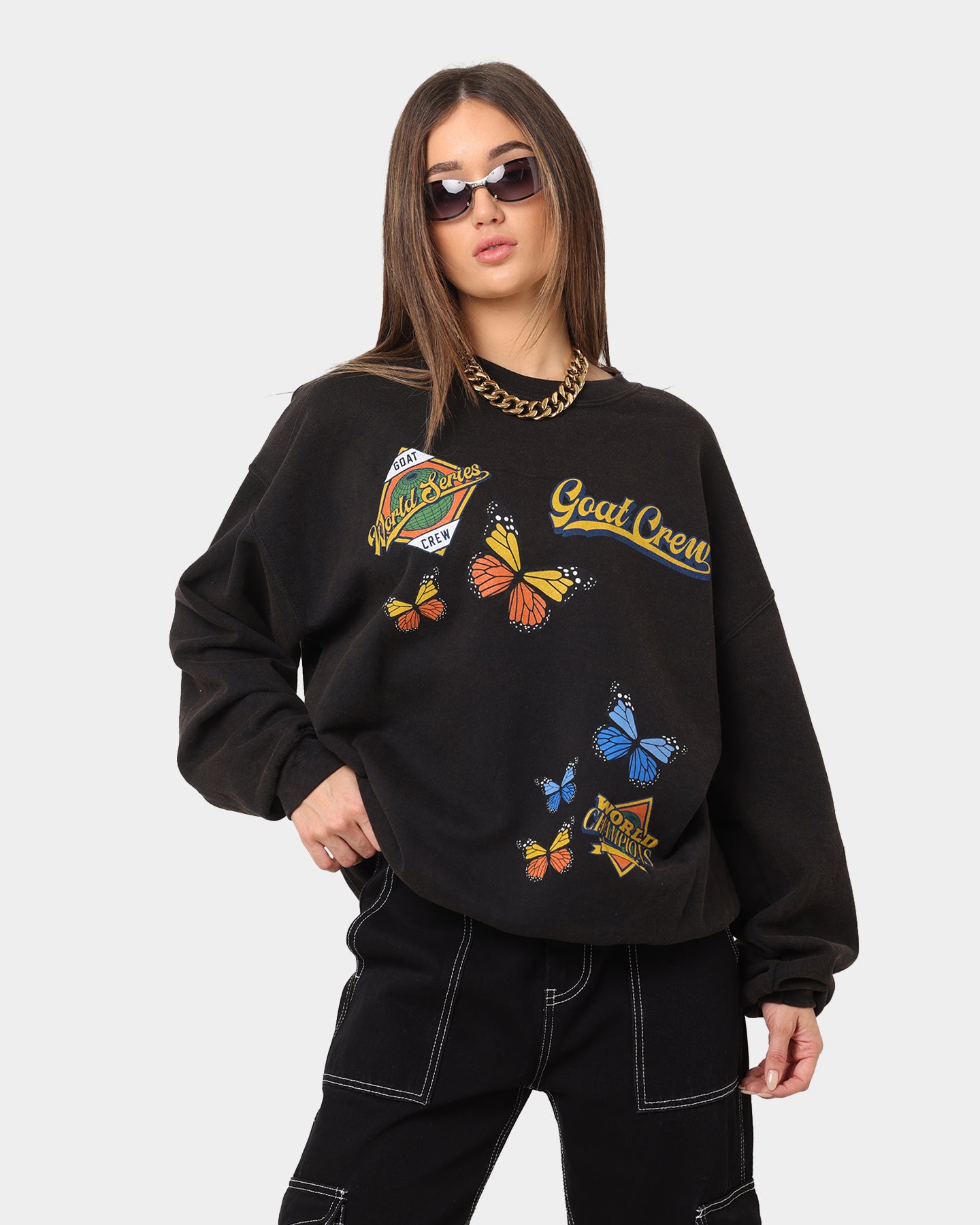 Goat Crew World Champs Vintage Crewneck Black Wash、mySite、zt4zffjzw