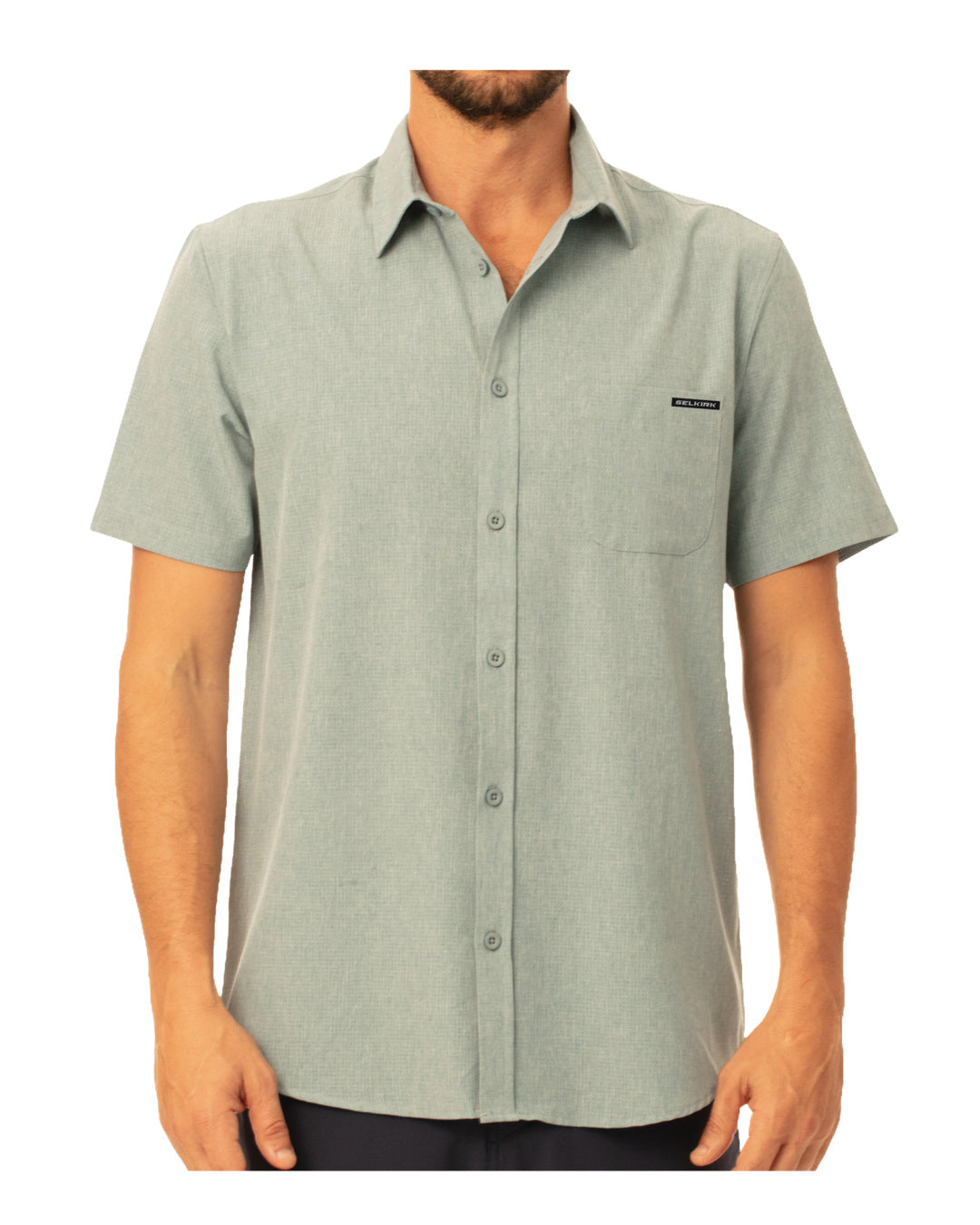 Spring Owen Collection Men's Horizon UPF50 Tech Short Sleeve Button Down、mySite、noshort