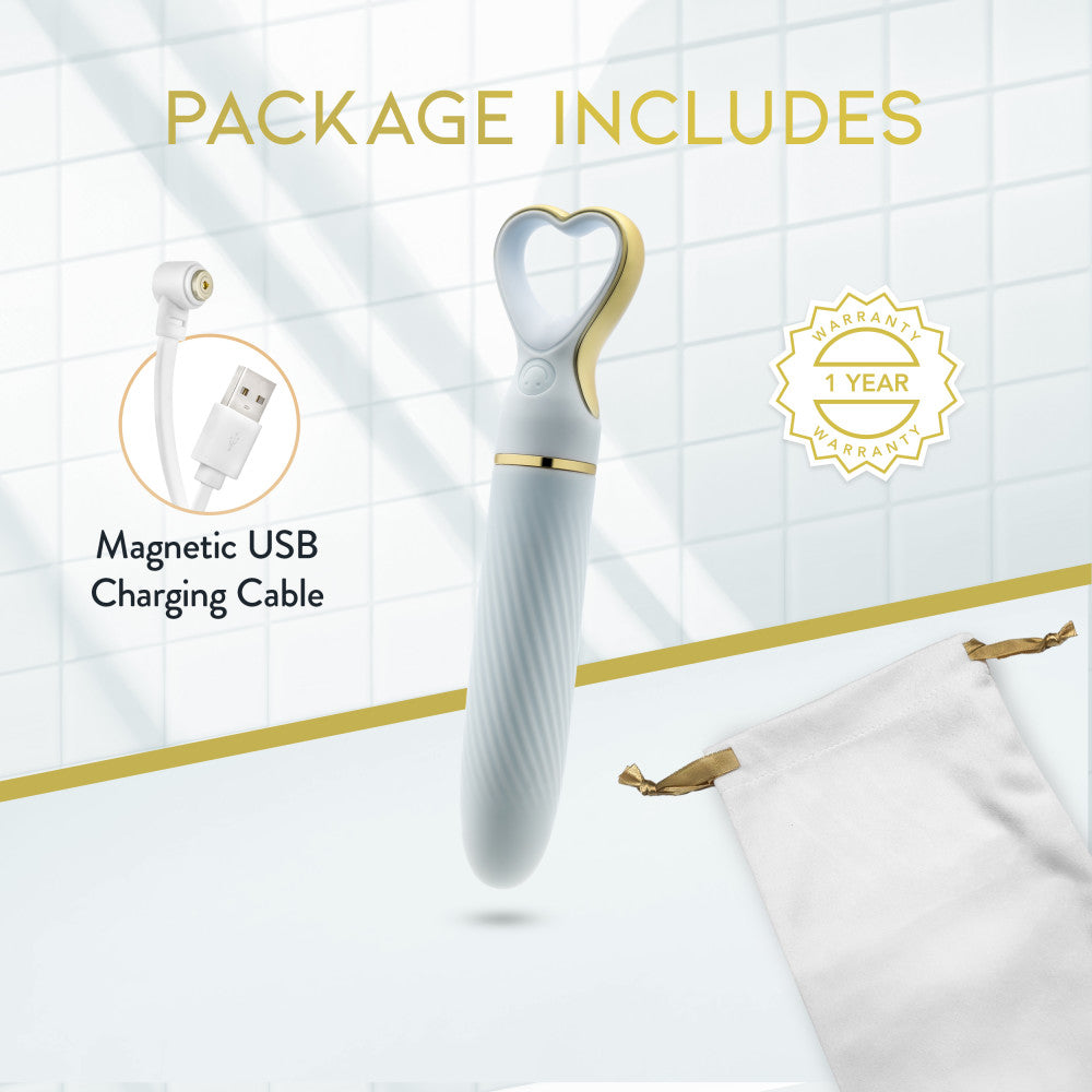 Delice™ By Blush® | Heartthrob Silicone Bullet Vibrator With Heart-Shaped Handle – Something Blue、mySite、bottomscart