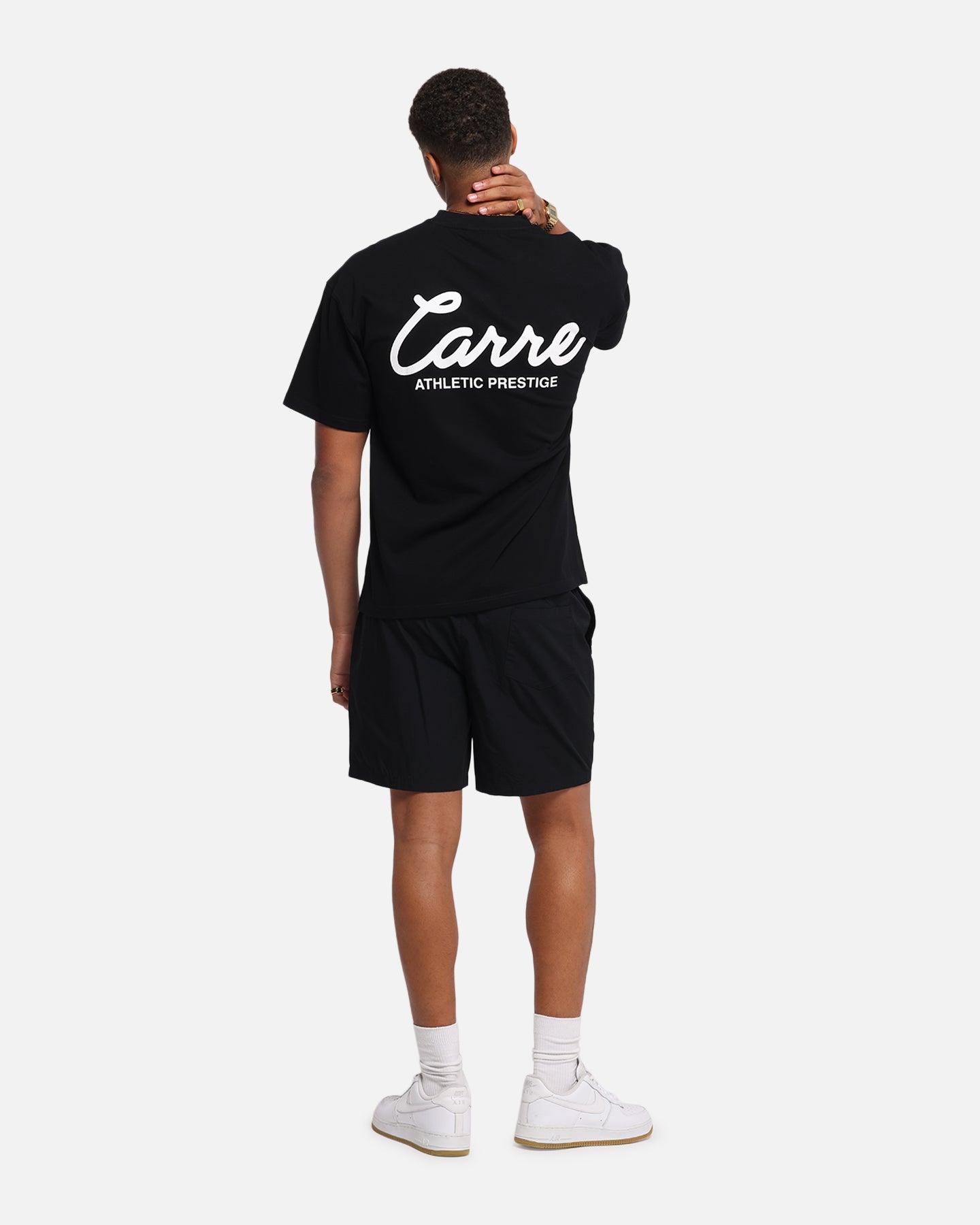 Carre Prestige Script T-Shirt Black、mySite、zt4zffjzw
