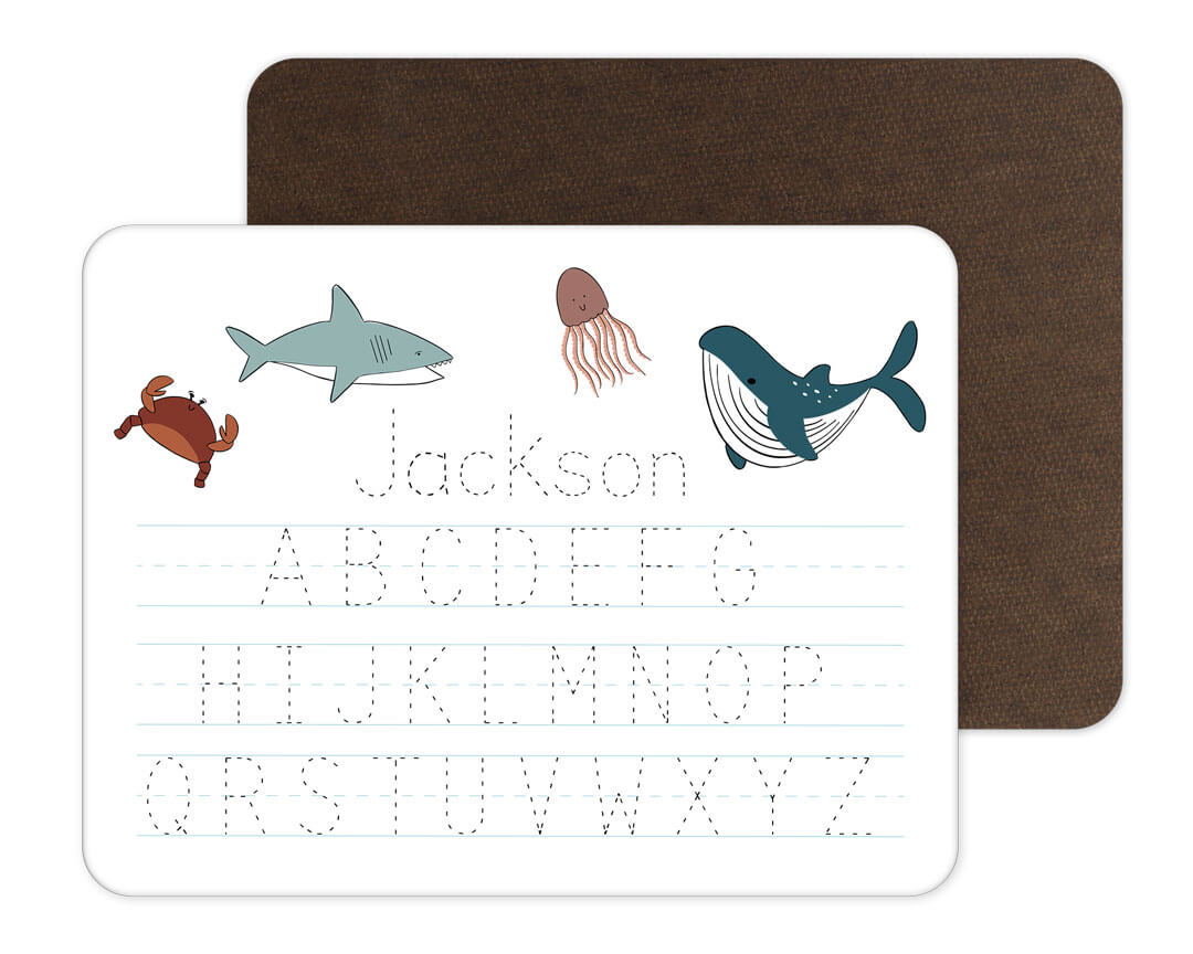  Kids Personalized Whiteboard | Under The Sea Alphabet、mySite、layawaytickets