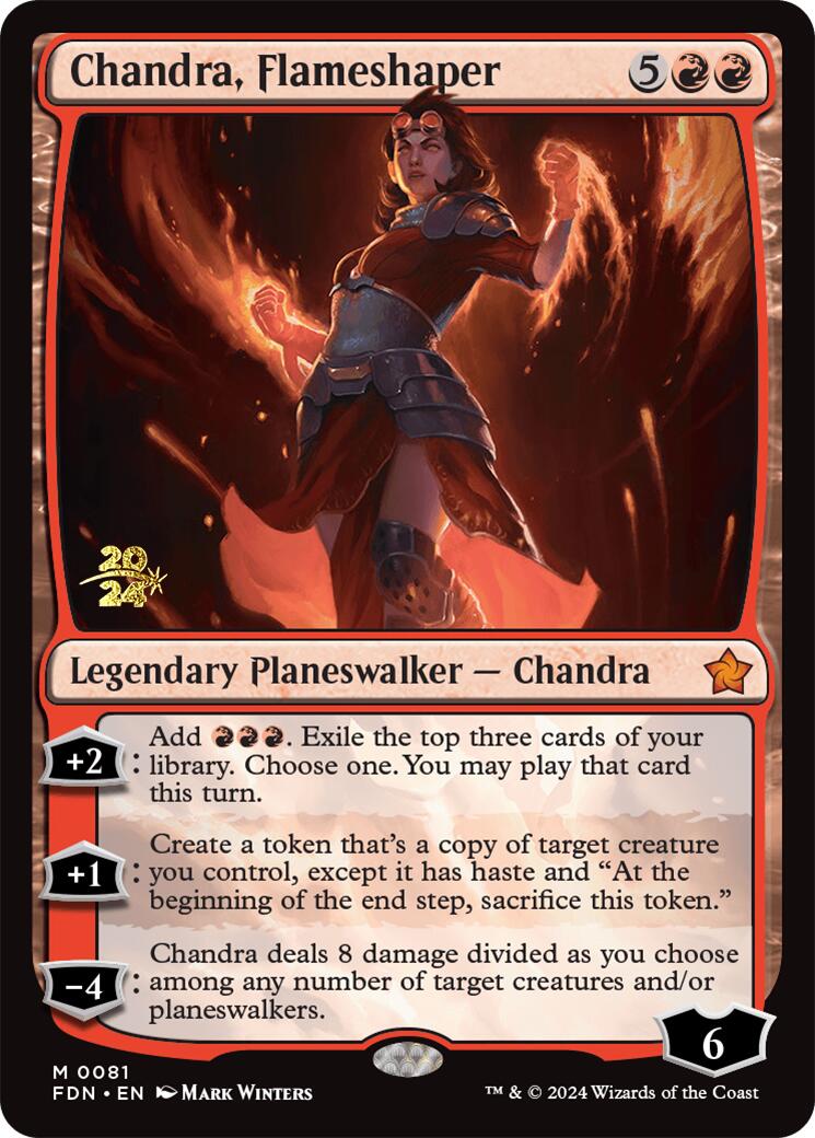 Chandra, Flameshaper Foundations Prerelease Promos、mySite、waistdrama