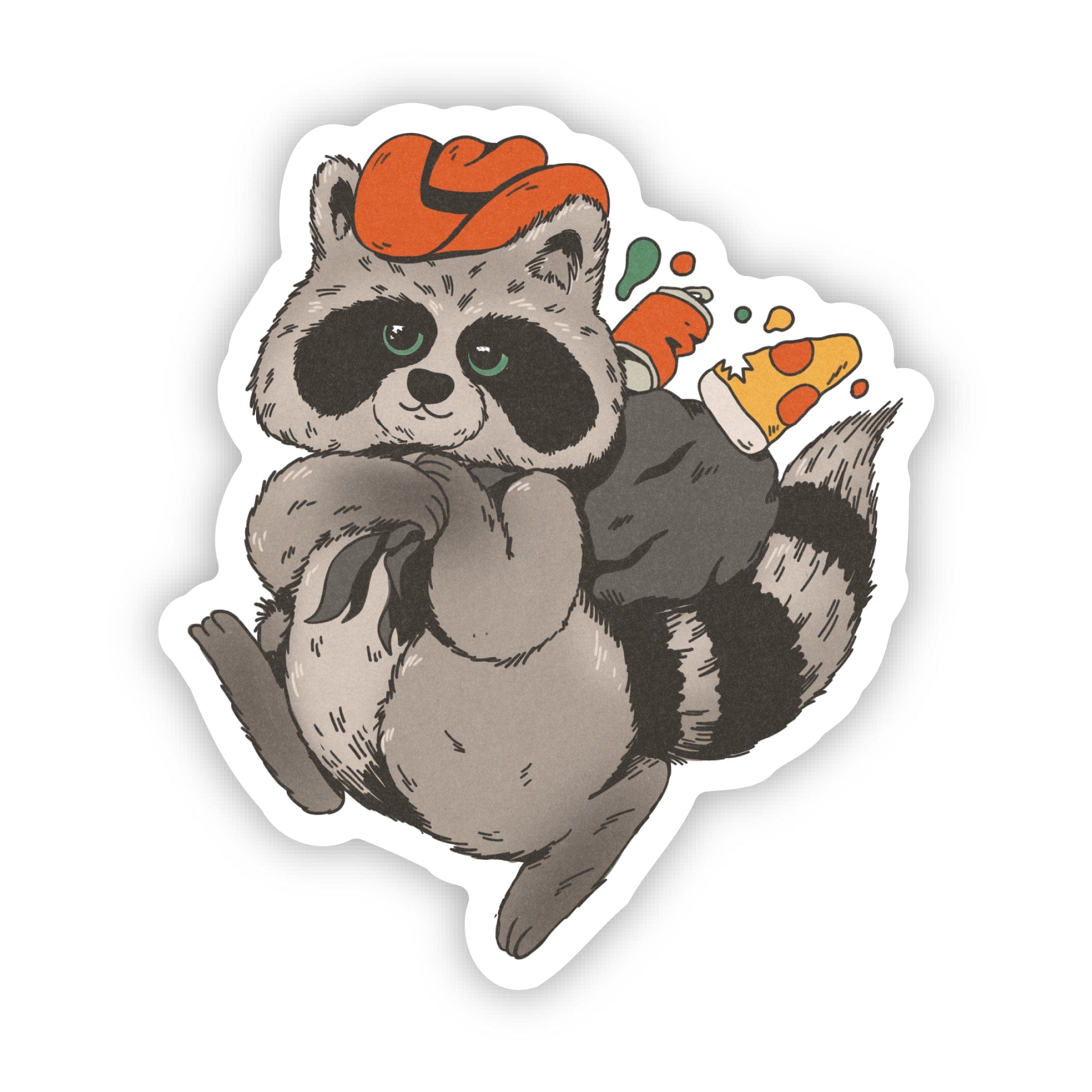  Cowboy Trash Raccoon Sticker、mySite、ghnorth