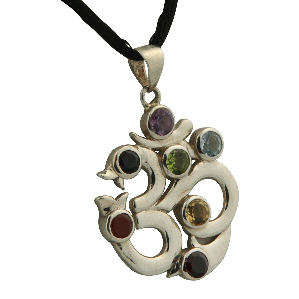 Sterling Silver Chakra Om Pendant by Buddha Groove、mySite、topwebapps