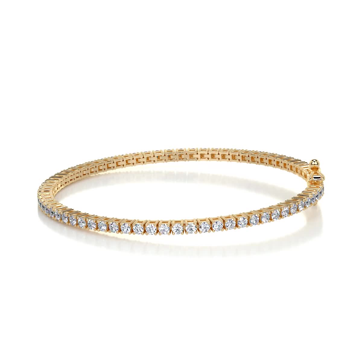Sidney Tennis Lab Grown Diamonds Bracelet -18K Yellow Gold、mySite、hinf8tx79