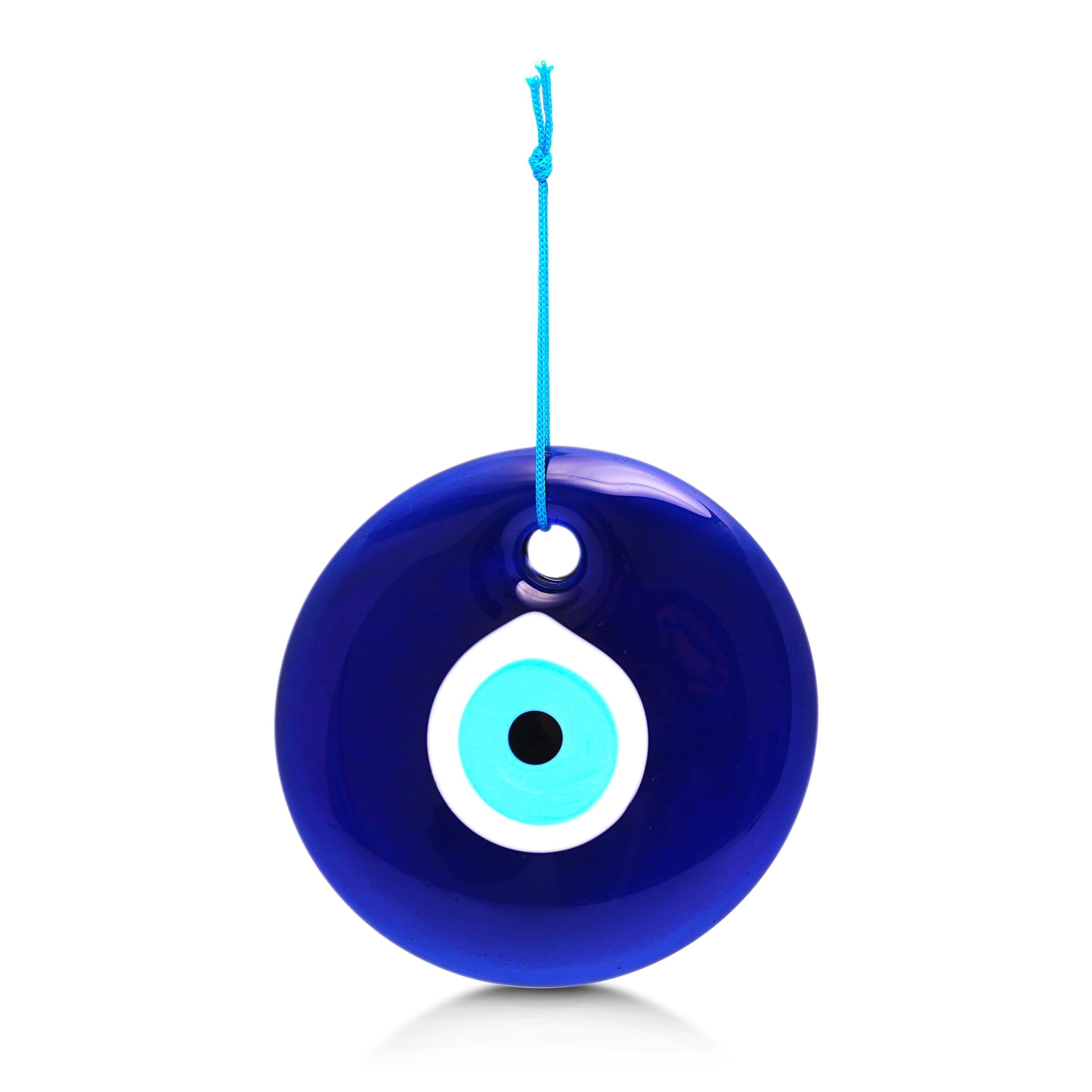 Evil Eye Glass Wall Hanging - Silver, Gold or Blue Border、mySite、topwebapps