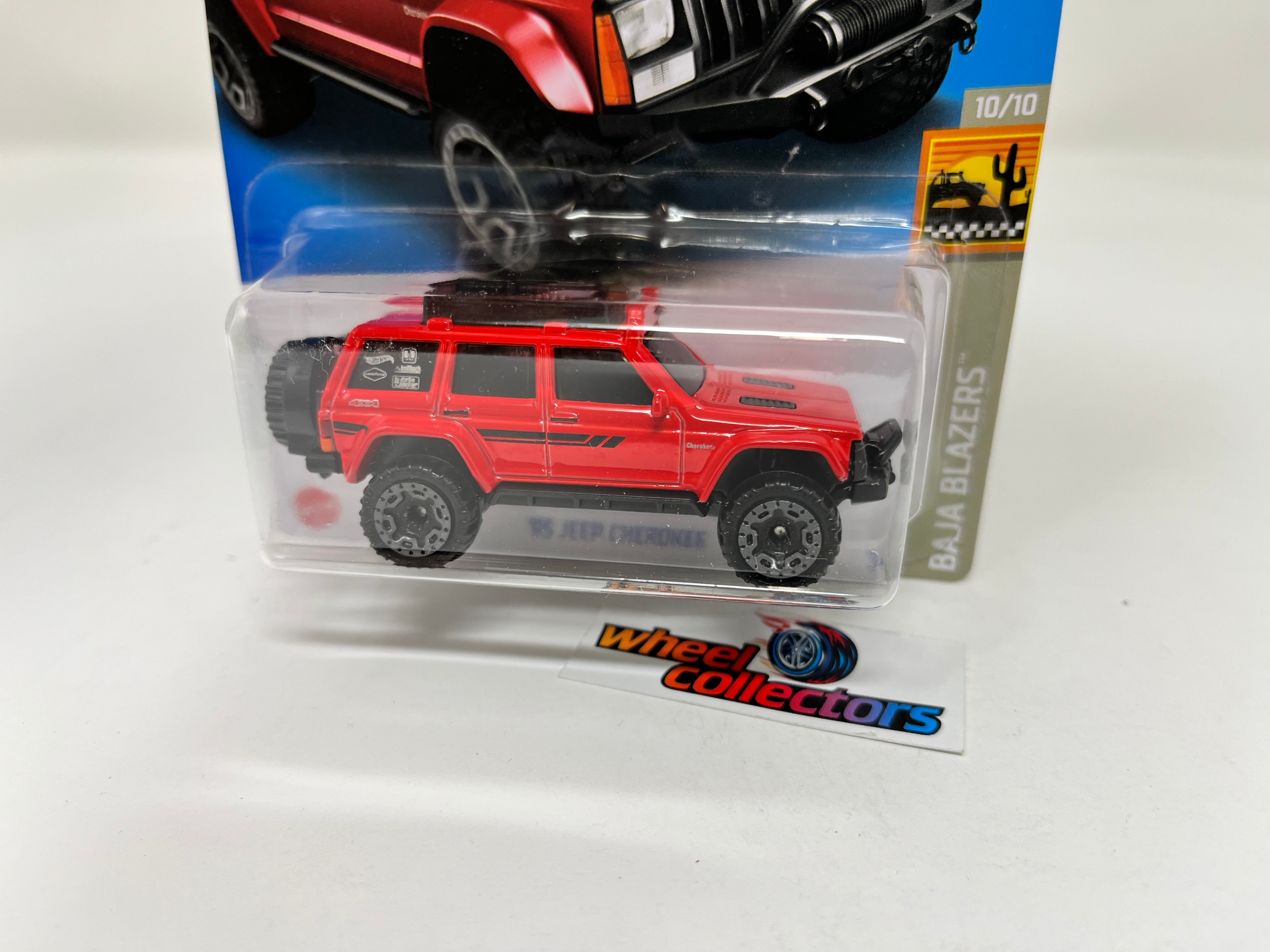 '95 Jeep Cherokee #150 * RED * 2022 Hot Wheels USA Card、mySite、hgirdovlk