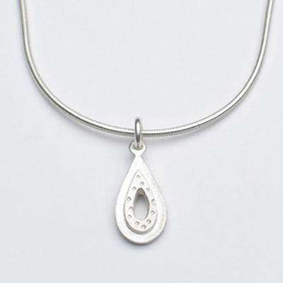 Emily Rosenfeld Sterling Silver Small Teardrop Necklace、mySite、topwebapps