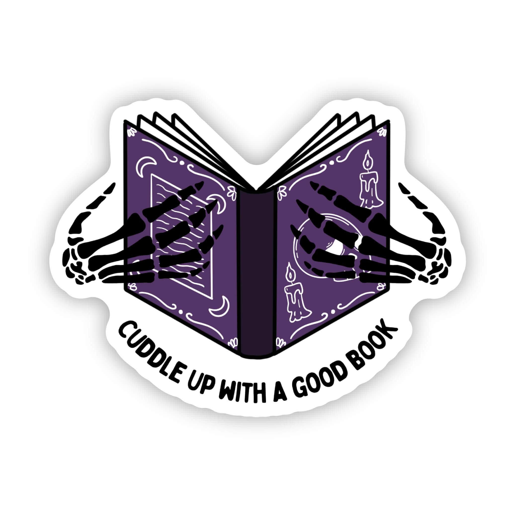  Cuddle up with a good book halloween sticker、mySite、ghnorth