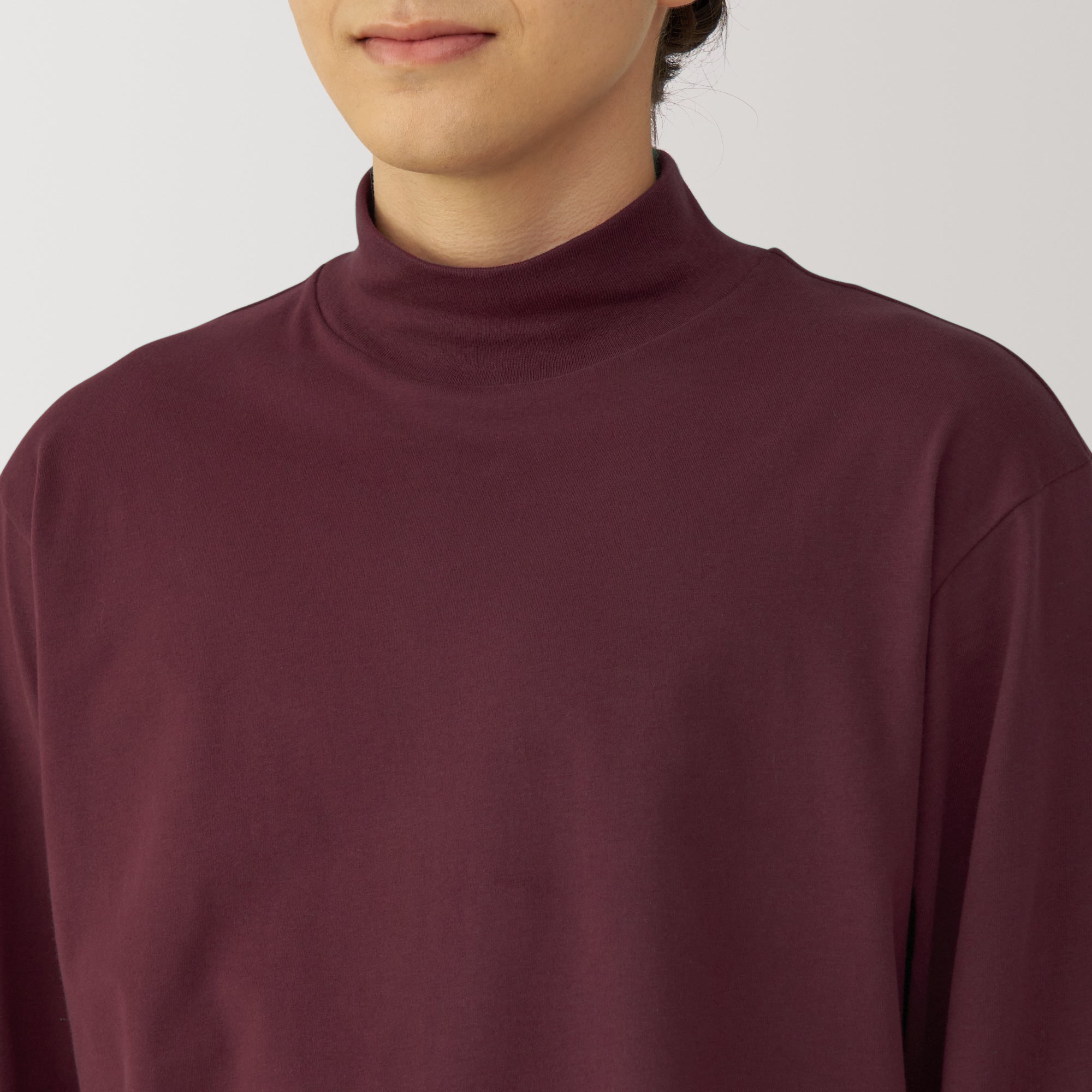  Men's Brushed High Neck Long Sleeve T-Shirt、mySite、sugarbowlscore
