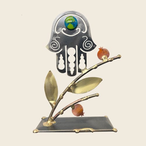 Hamsa and Pomegranate Sculpture by Gary Rosenthal、mySite、topwebapps