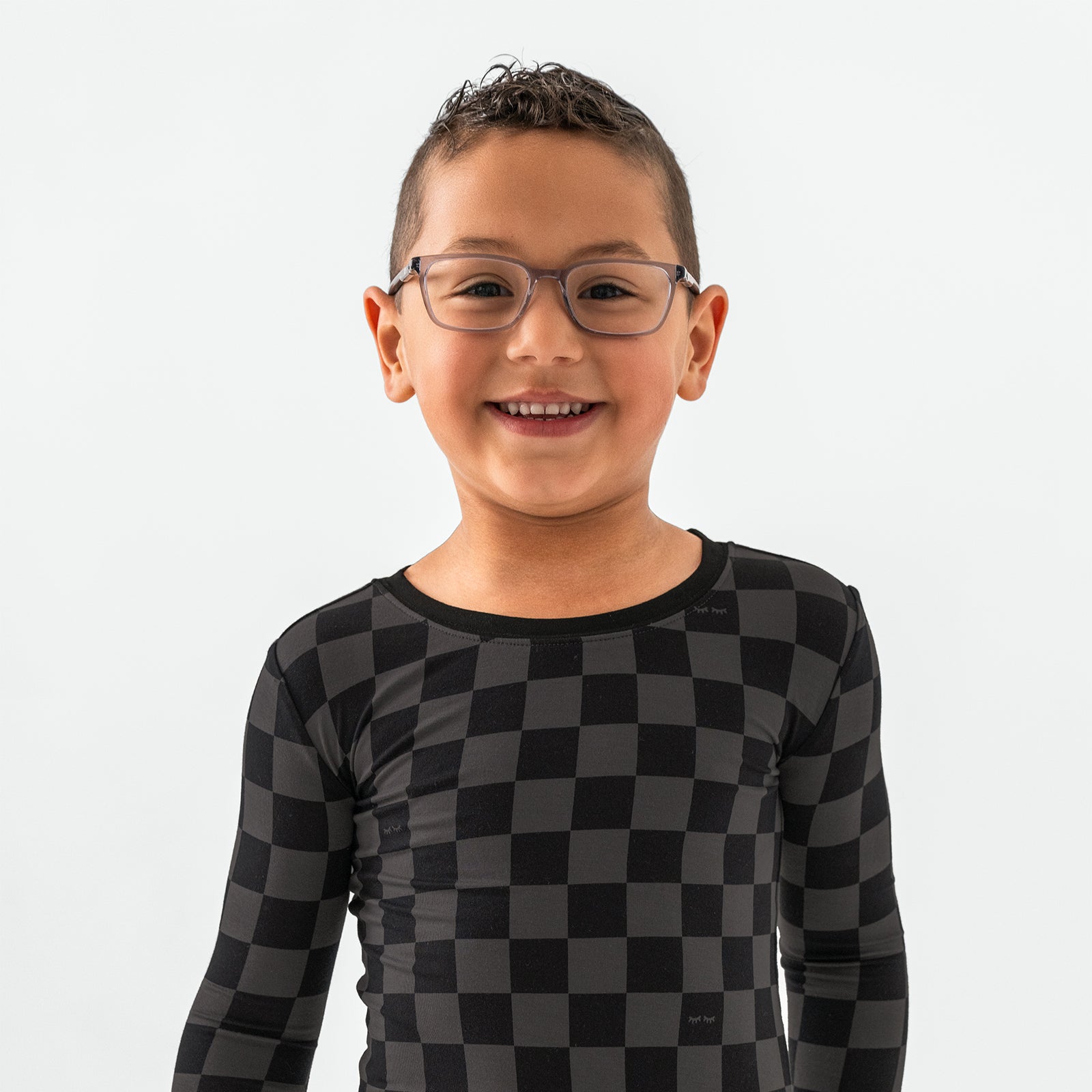 Monochrome Checks Two-Piece Pajama Set、mySite、g9winljtr