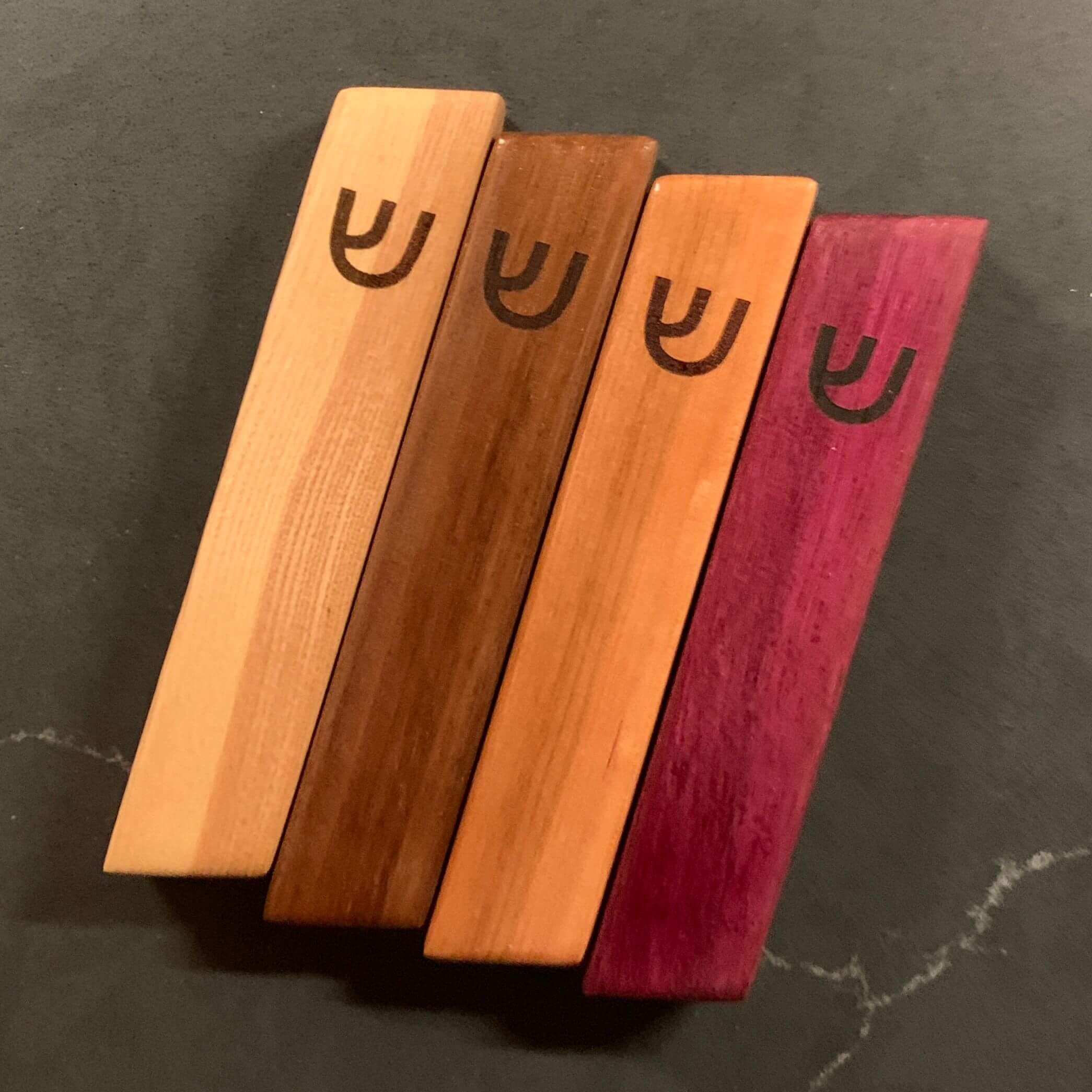 Modern Hardwood Mezuzah - Choice of Color、mySite、topwebapps