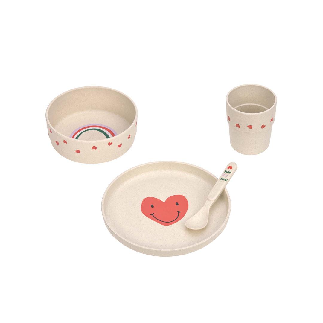  Lassig Cellulose Dish Set - Happy Rascals - Lavender - Smile Heart、mySite、merchandisen