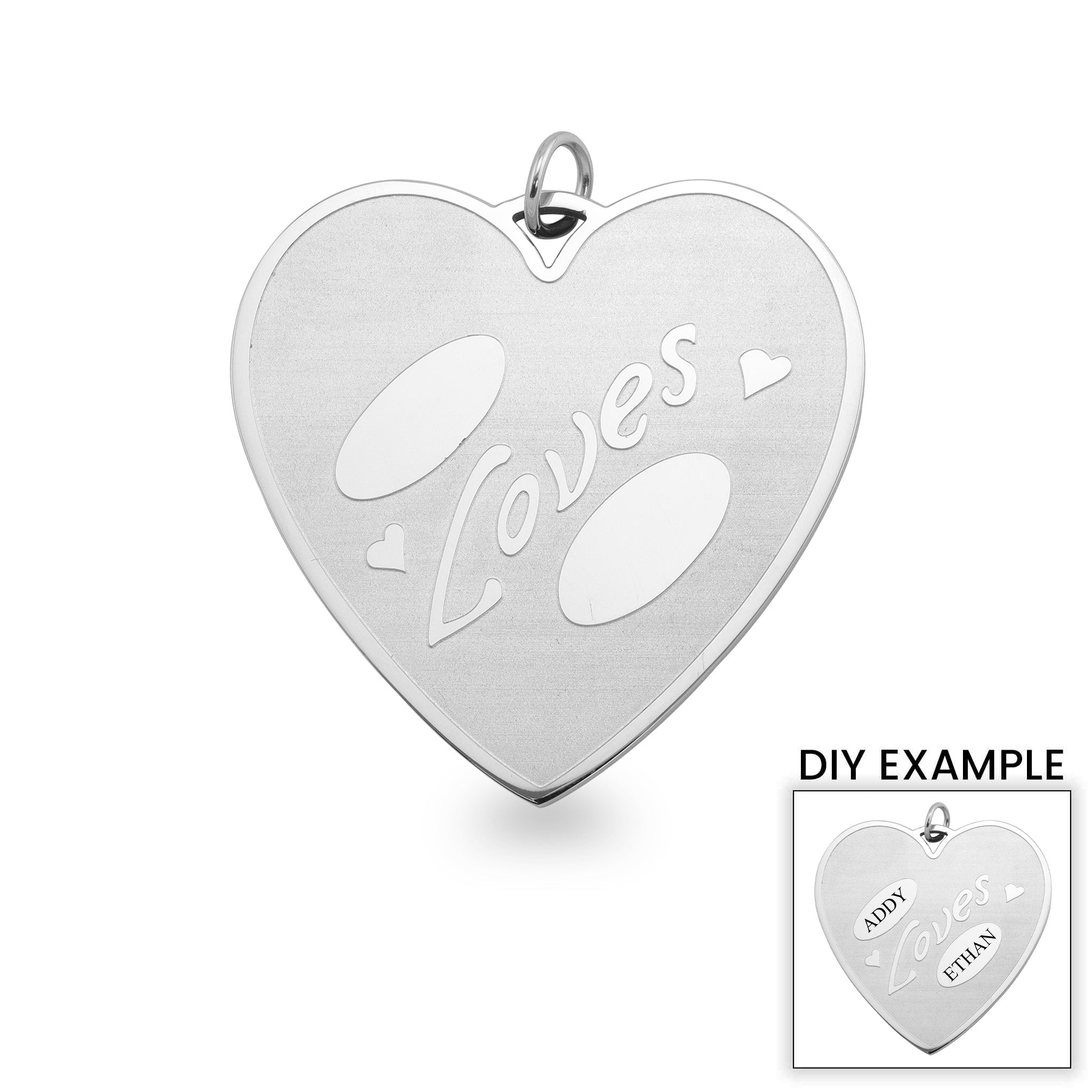 Large Detailed Stainless Steel Loves Heart Pendant / SBB0097、mySite、dreamappss