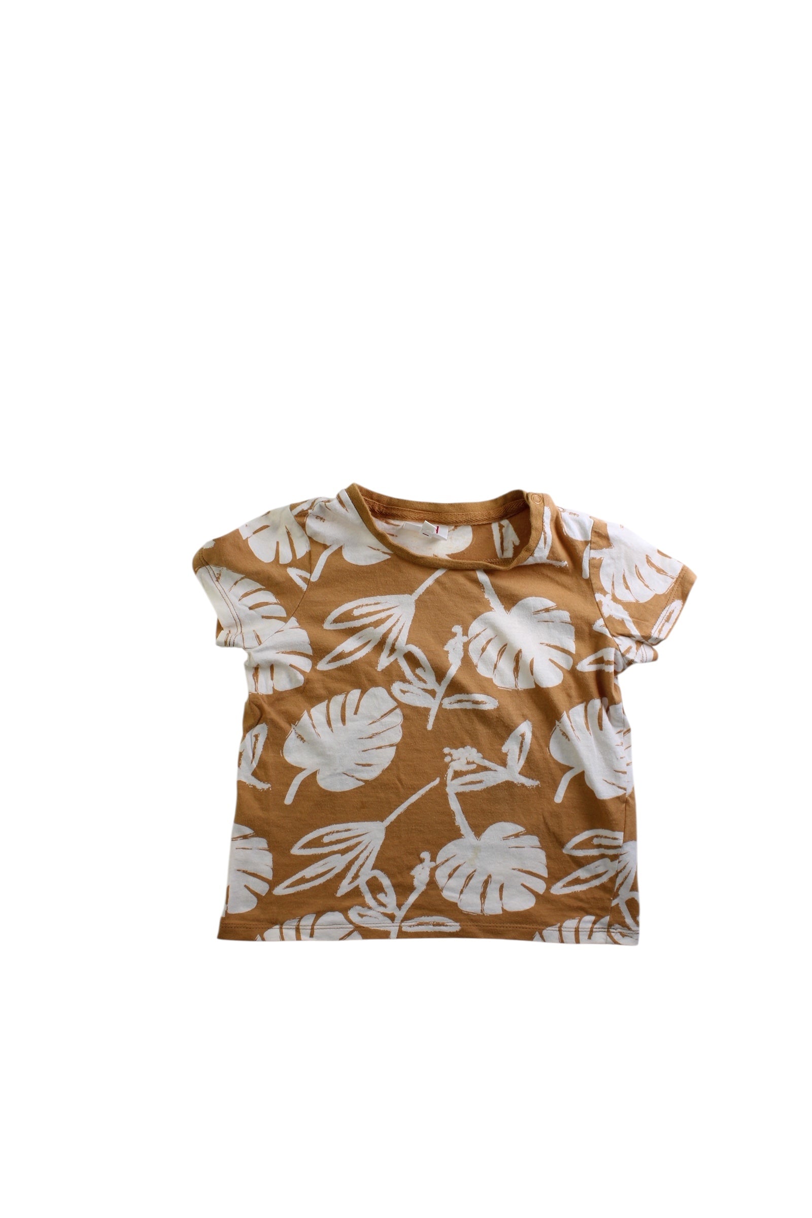 Seed Short Sleeve Leaf Print Top 2T、mySite、g9winljtr