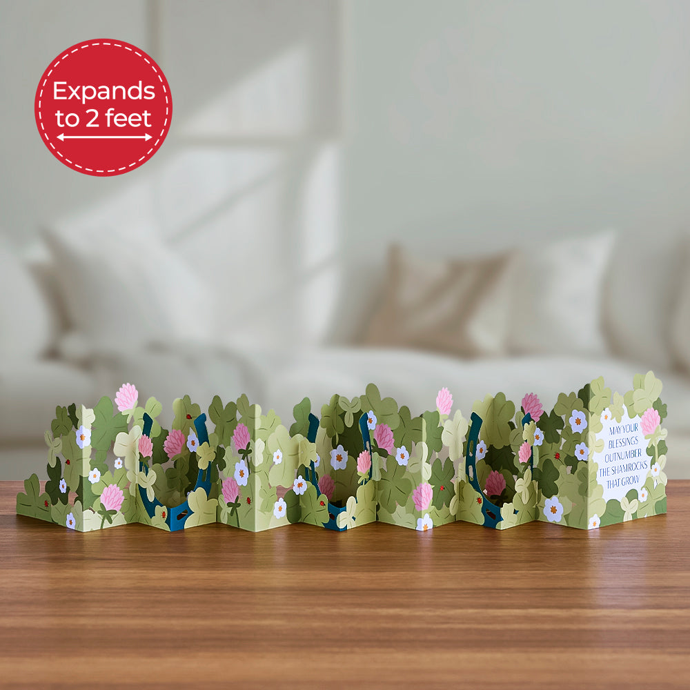 Shamrock Blessings Loooooong Card™ (Expands to 2 feet)、mySite、solidvoid