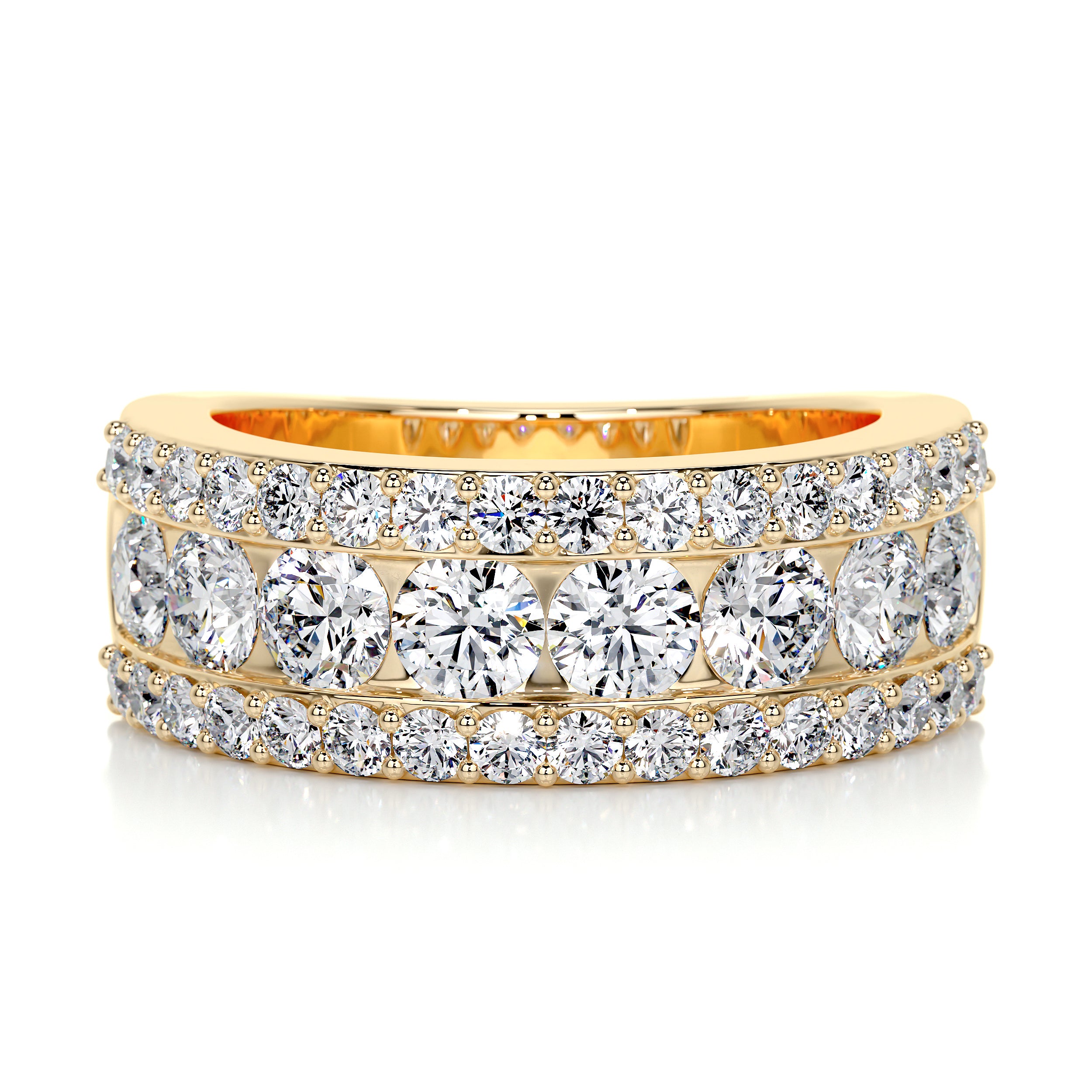 Nia Diamond Wedding Ring (2 Carat) -18K Yellow Gold、mySite、hinf8tx79