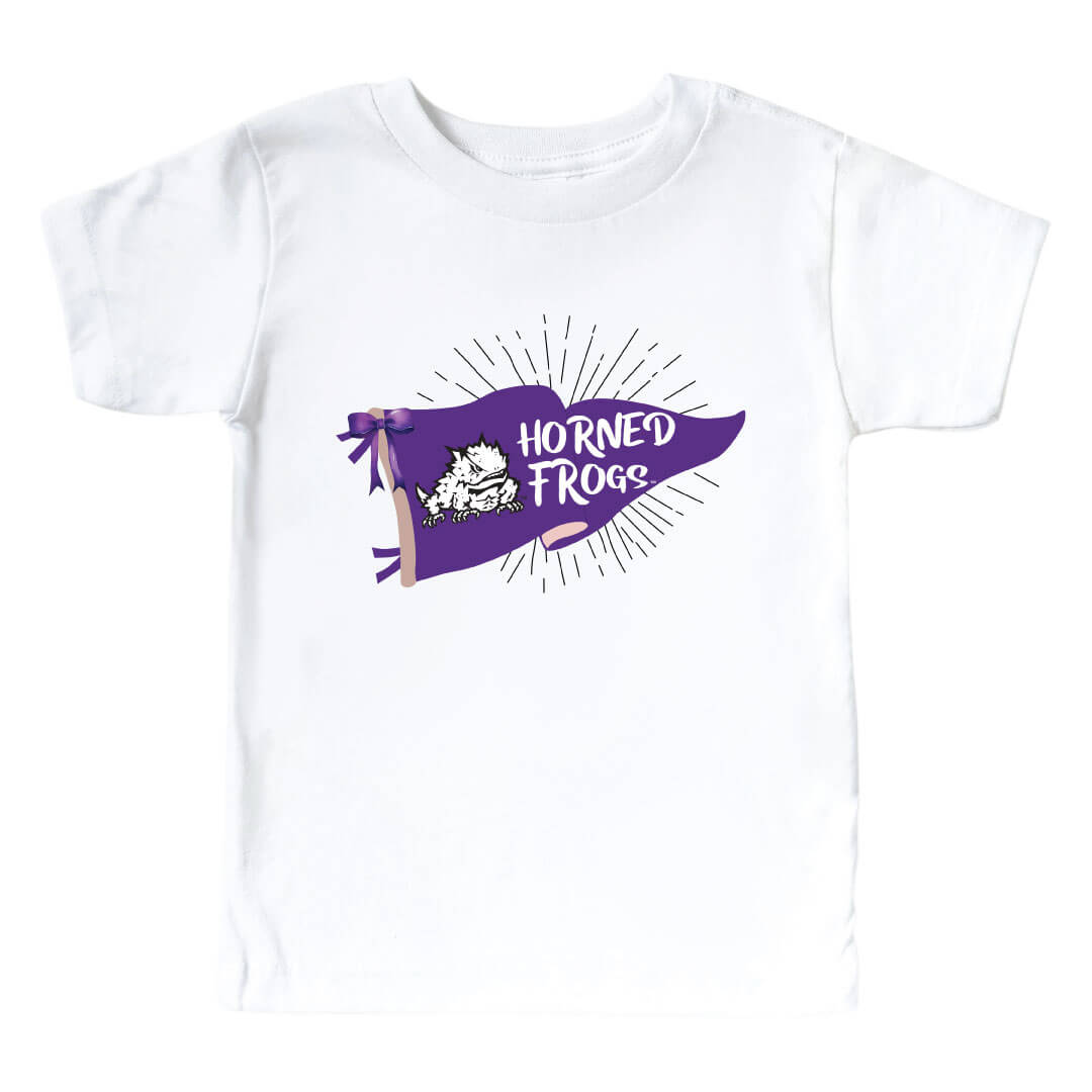  Texas Christian University | Footballs & Bows Kids Graphic Tee、mySite、layawaytickets