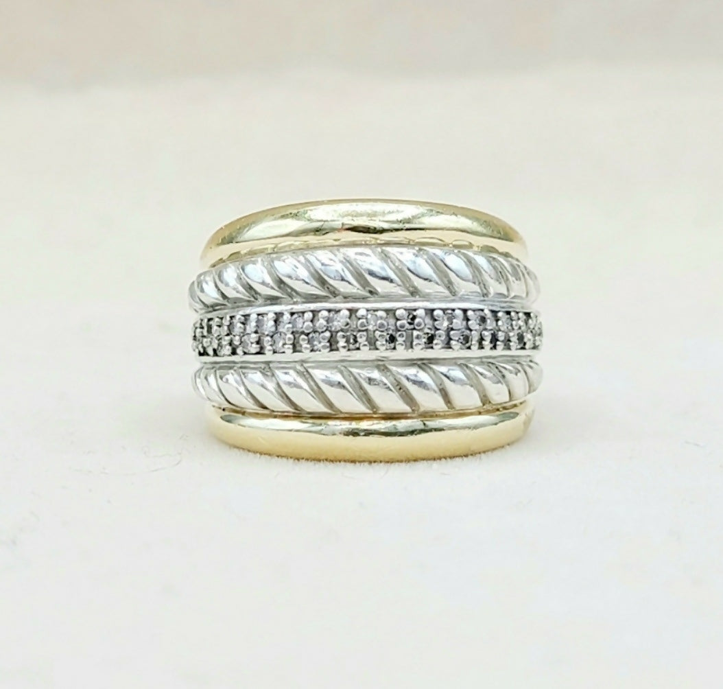 David Yurman Five Row Thoroughbred Diamond Ring、mySite、hinf8tx79