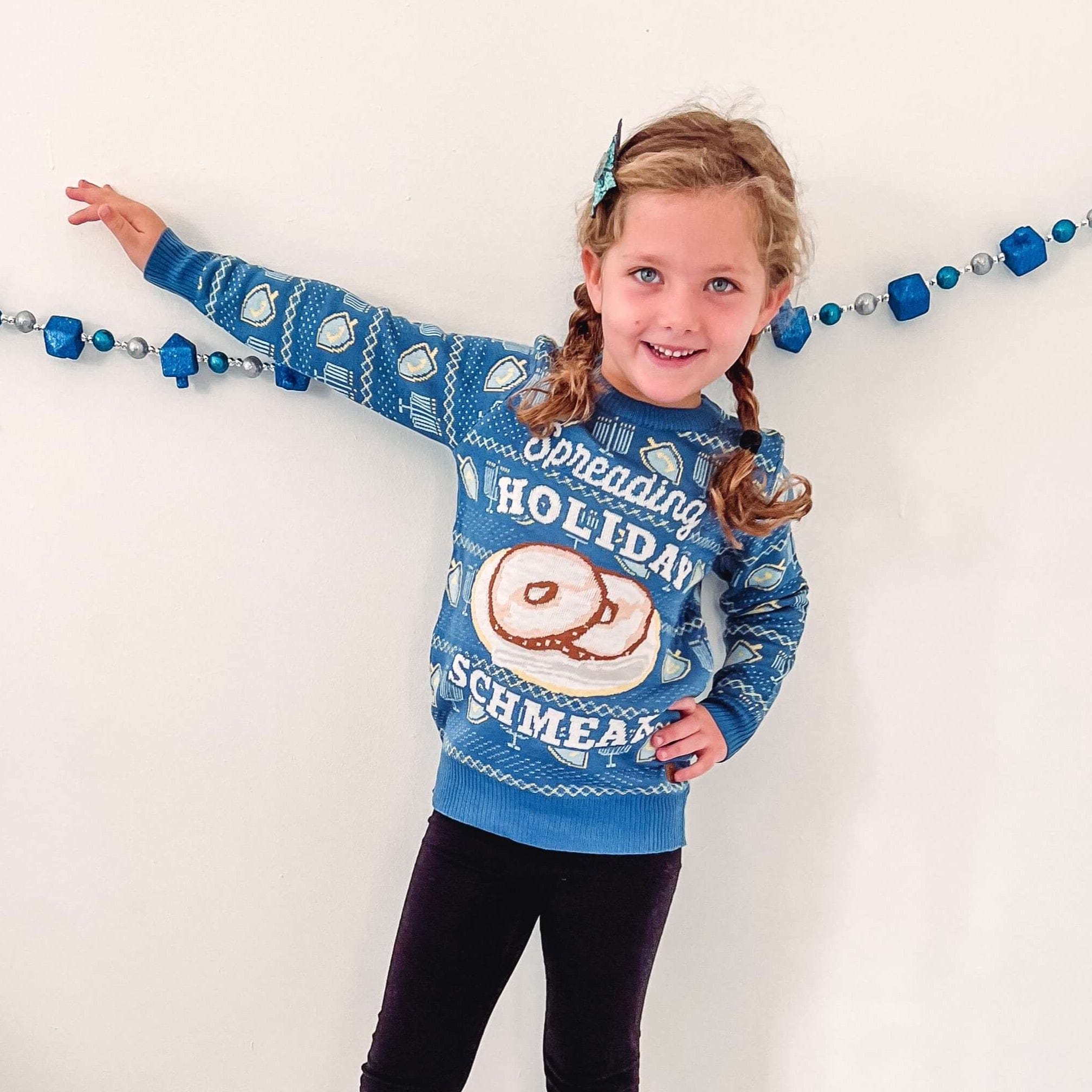 Kids Spreading Holiday Schmear Sweater by Tipsy Elves + ModernTribe (Sizes XS - XL)、mySite、topwebapps