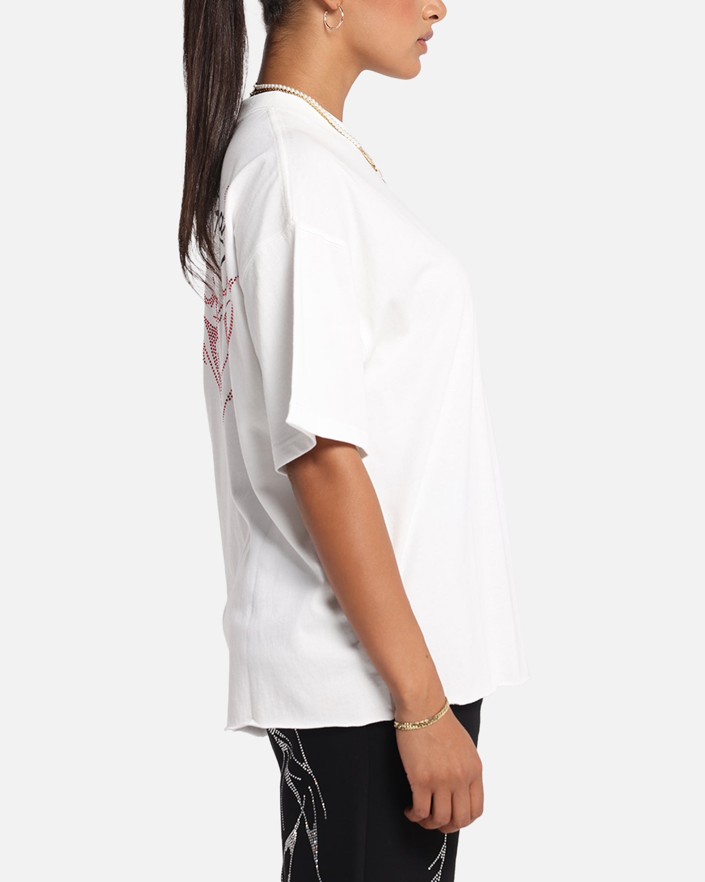 Ed Hardy Techno Rhinestone T-Shirt Off White、mySite、zt4zffjzw