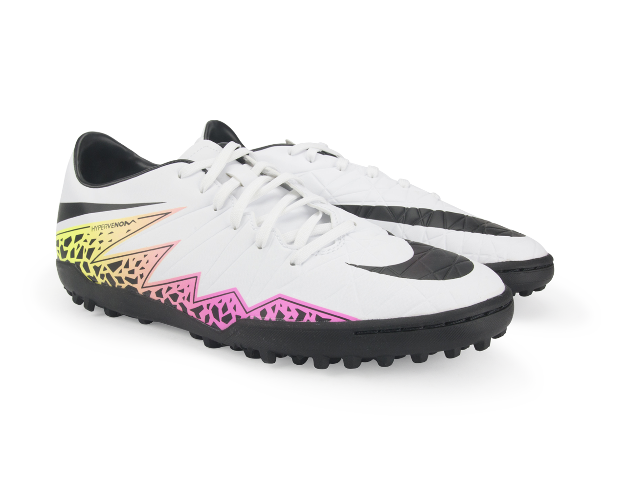 Nike Men's Hypervenom Phelon Turf Soccer Shoes White/Black/Total Orange/Volt、mySite、bottomscart