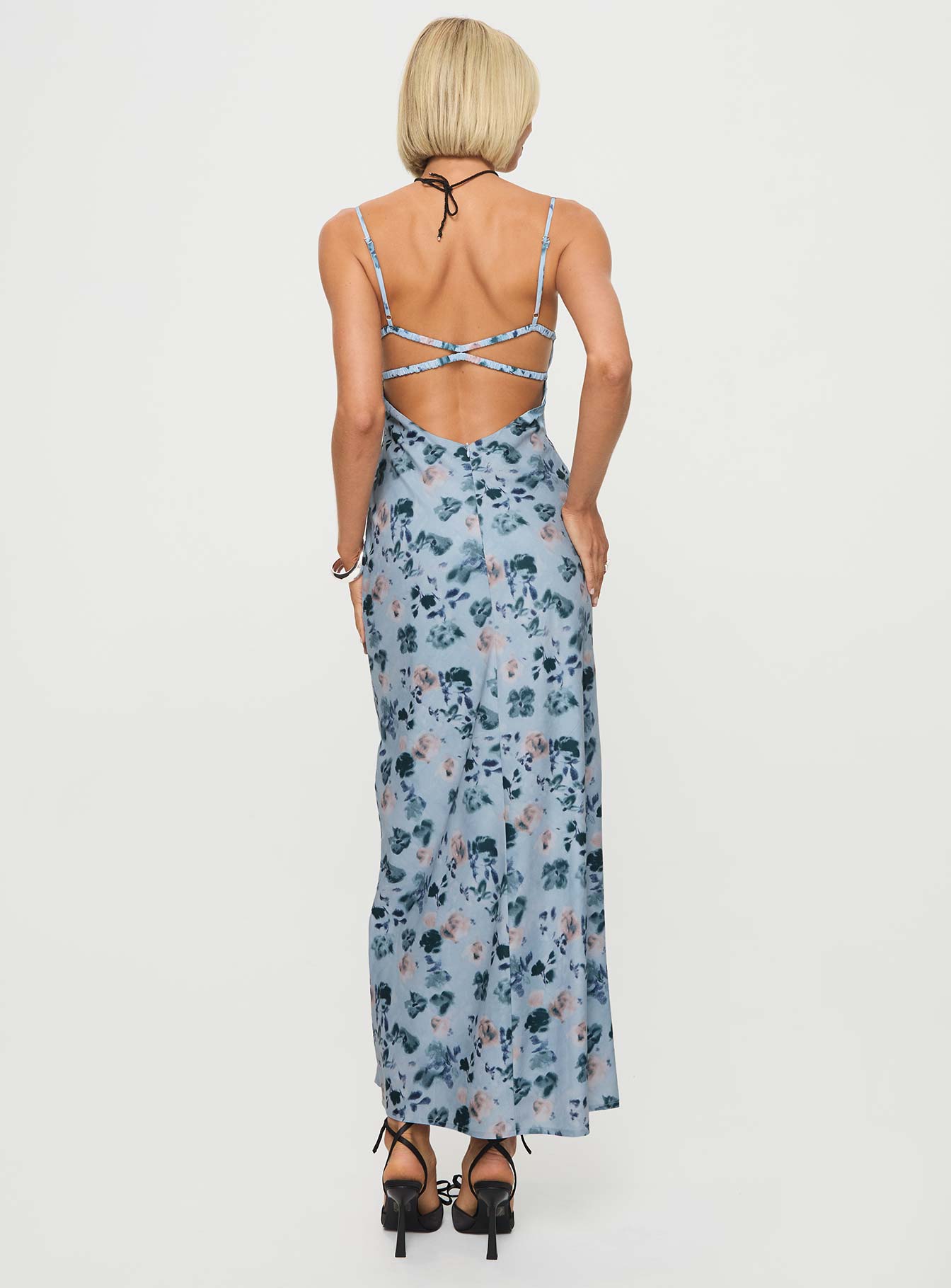 Ravia Maxi Dress Blue / Floral、mySite、solidvoid