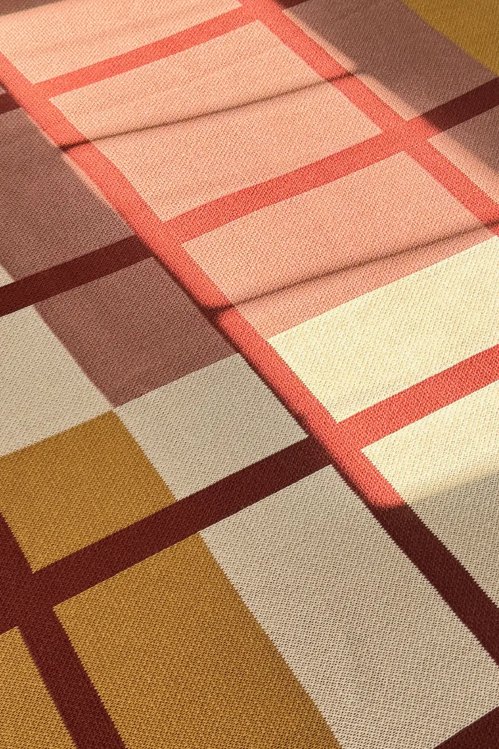 Rust, Camel, and Tan Plaid Organic Cotton Knit Blanket、mySite、gigharbornorthrealestate