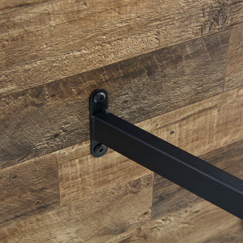 Rustic Industrial Rectangular Wood Dining Table For 4-6 Person, With 1.5" Thick Engineered Wood color Tabletop and Black Metal Legs,Desk For Kitchen Dining Living Room, 55.1" x 31.4"x 29.9"1529W115172、、casual