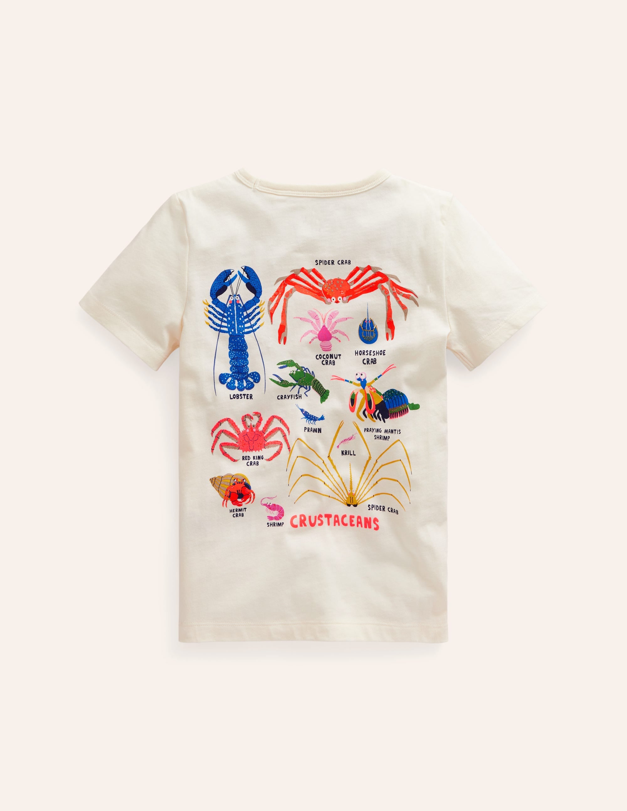  Printed Educational T-shirt-Ivory Crustaceans、mySite、ashleygrahame