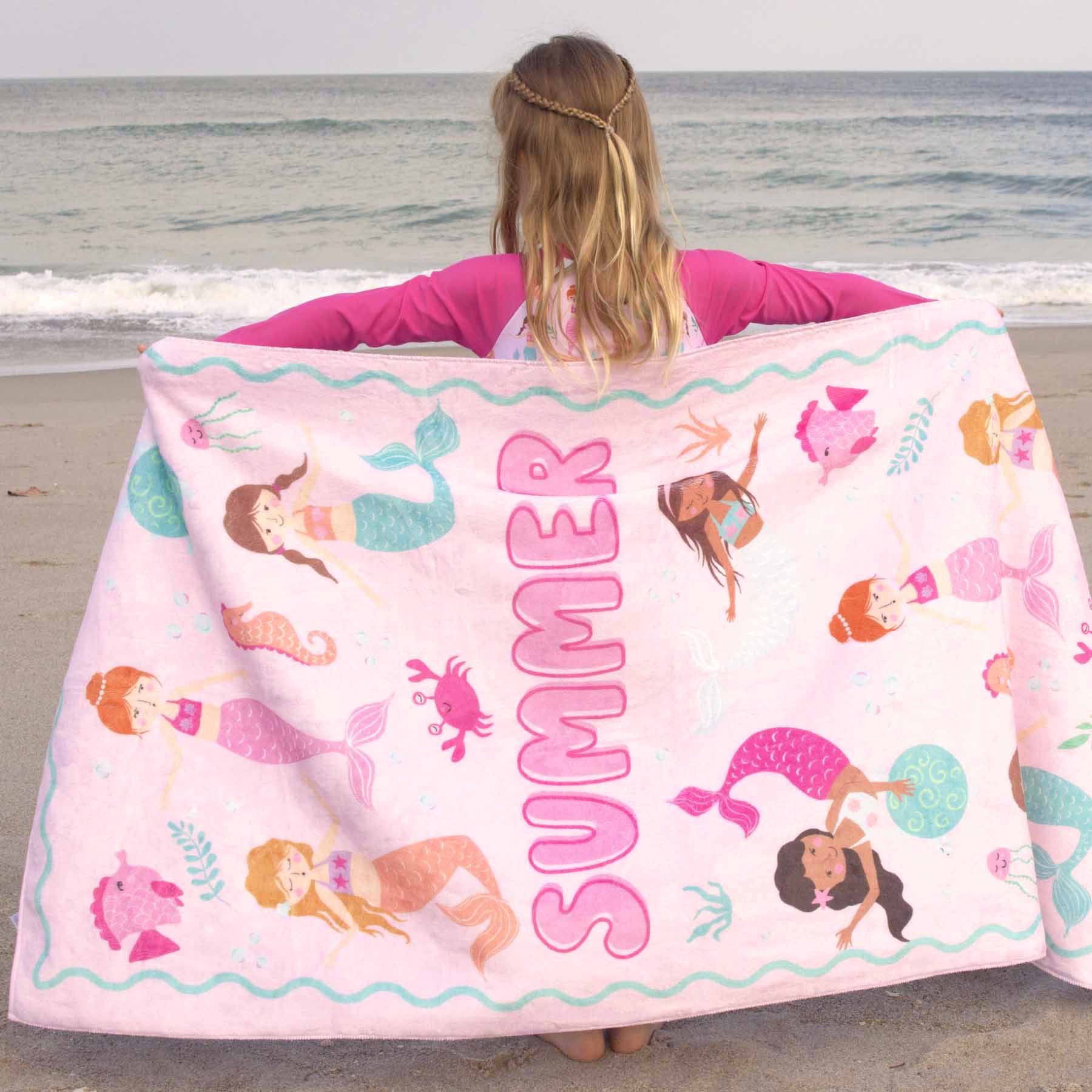  Under The Sea Personalized Kids Beach Towel、mySite、layawaytickets