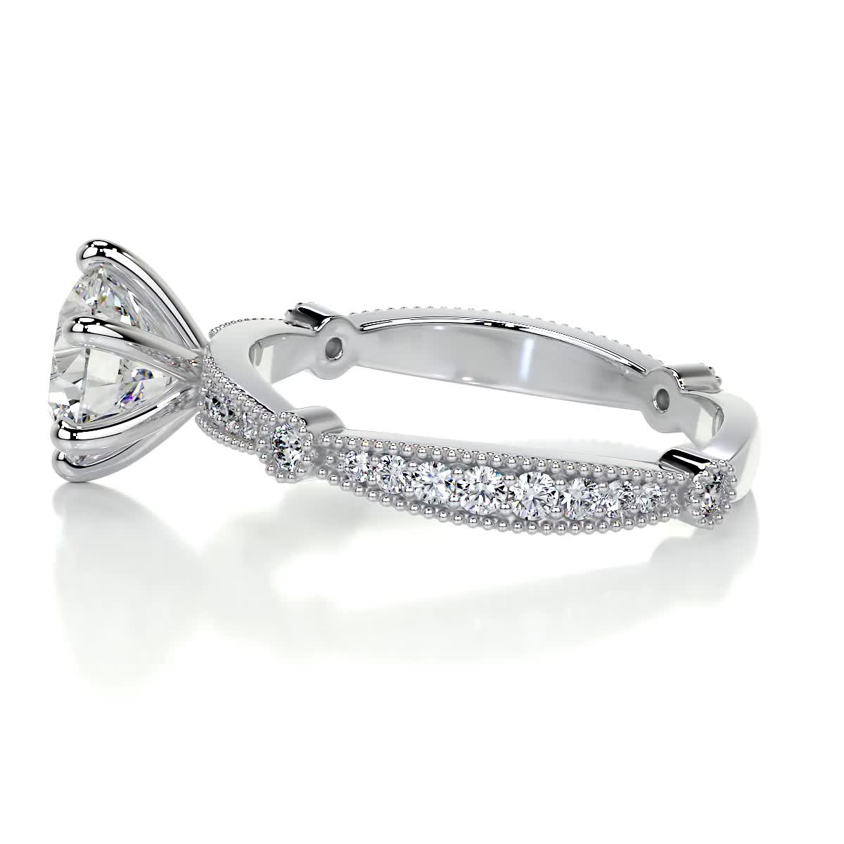 Amelia Diamond Engagement Ring - 18K White Gold、mySite、hinf8tx79