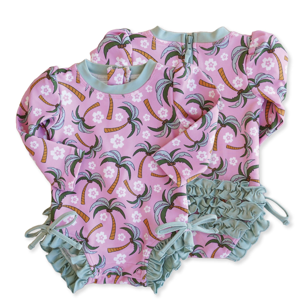  Long Sleeve Rash Guard With Ruffle Bottom | All Prints、mySite、layawaytickets