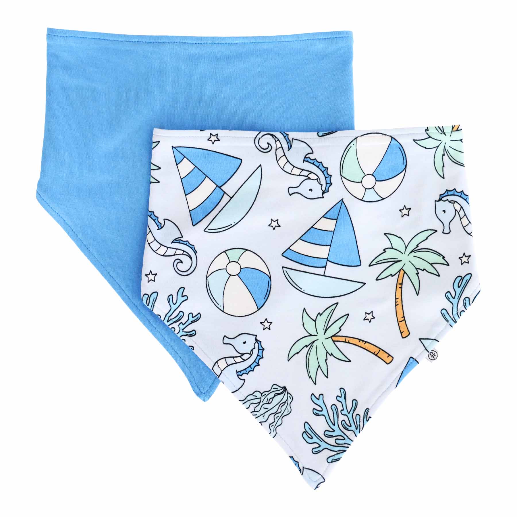  Tiny Tides 2pc Bandana Bibs | Blue、mySite、layawaytickets
