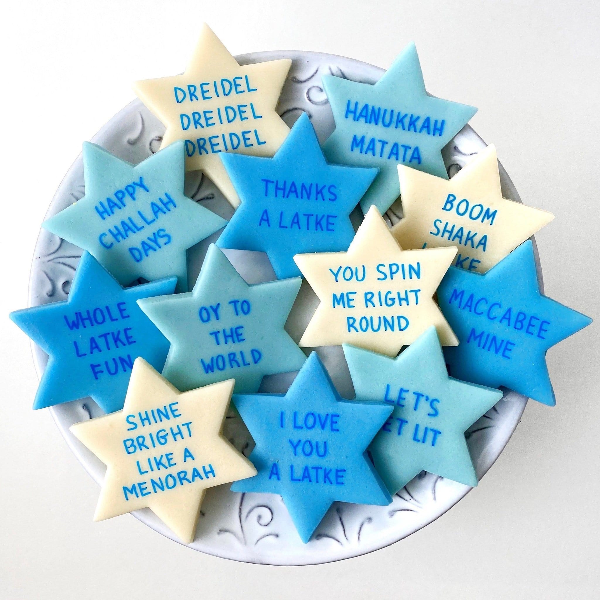 Marzipan Hanukkah Star of David Conversation Tiles、mySite、topwebapps