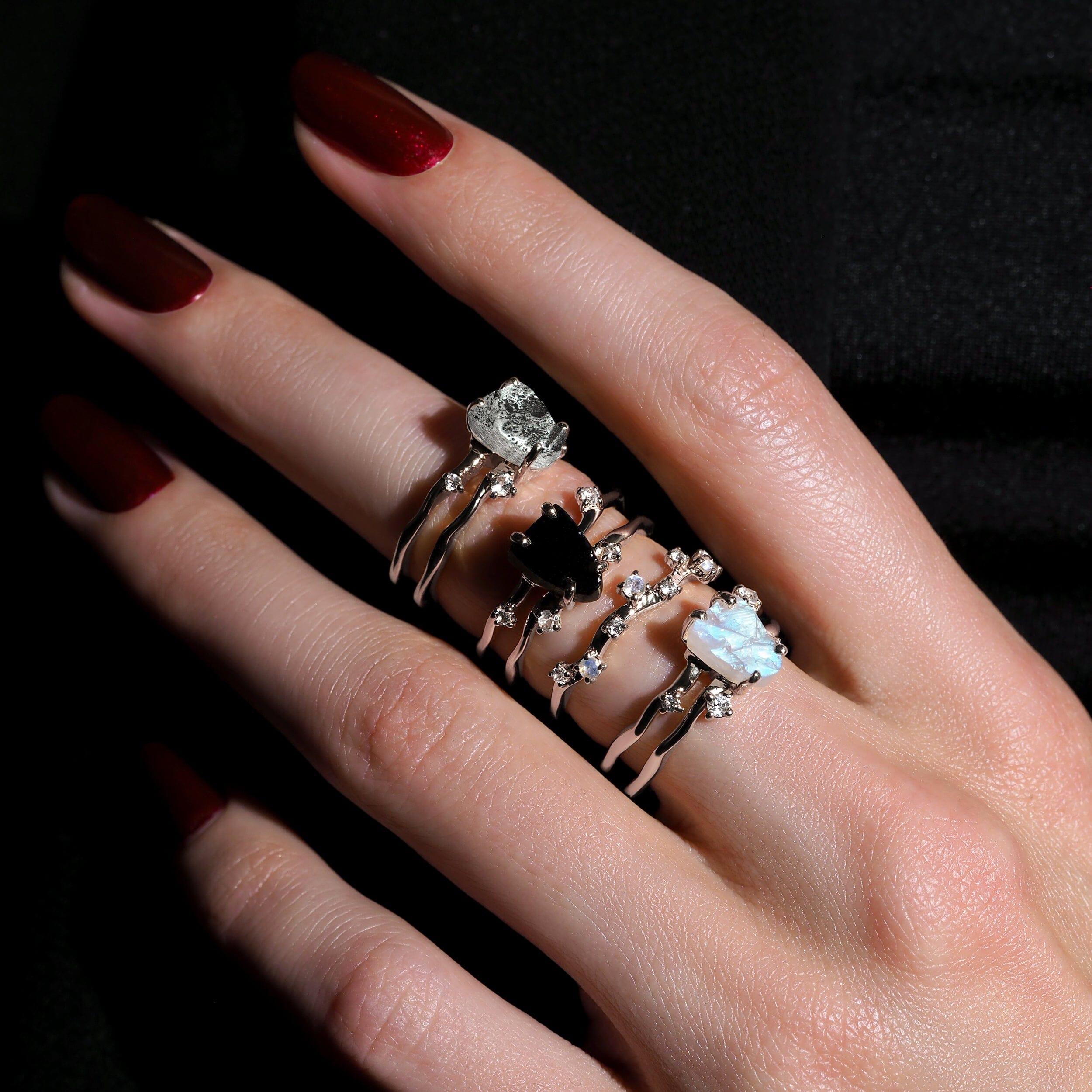 Raw Crystal Ring - Flow Meteorite、mySite、hinf8tx79