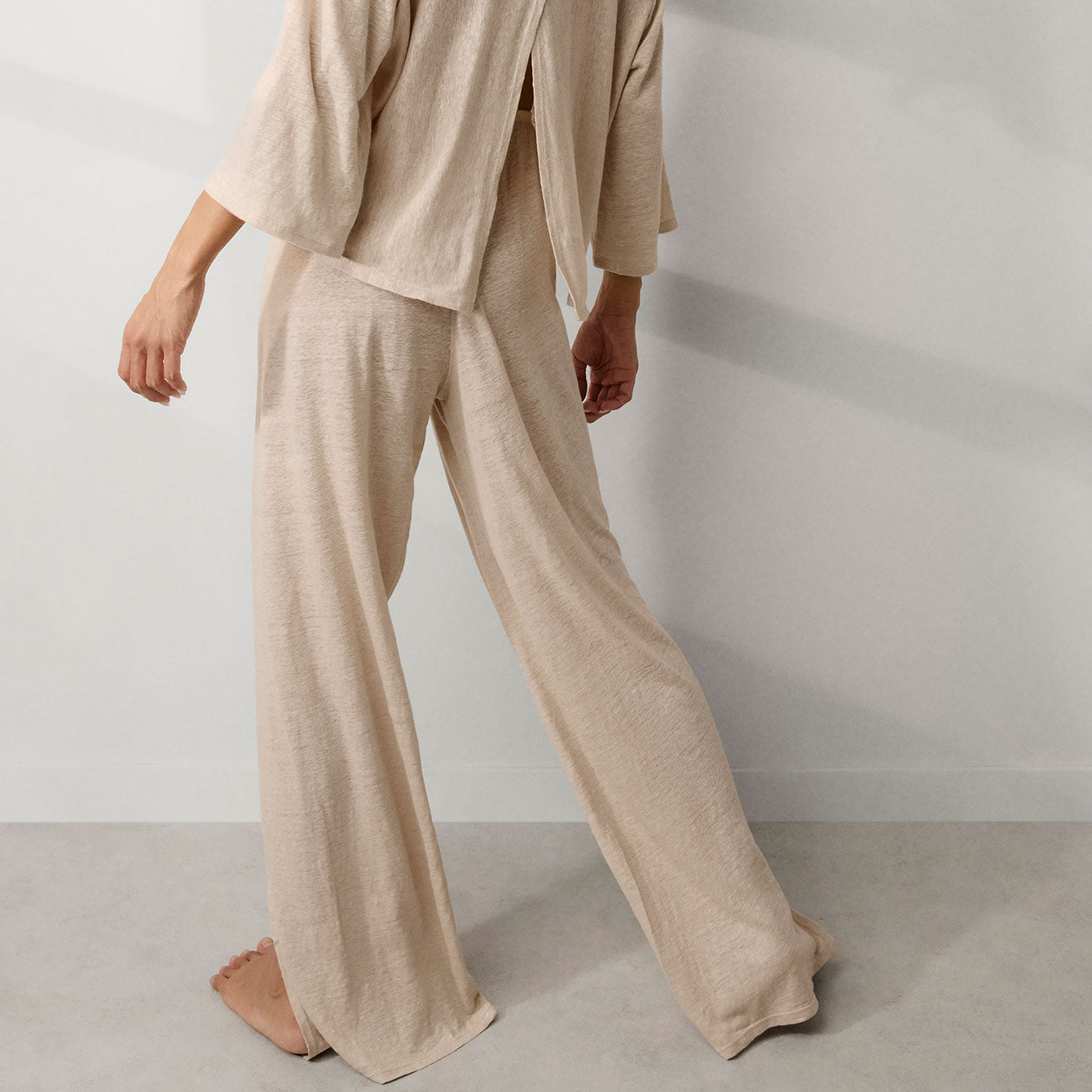 Linen Knit Side Slit Pant、mySite、bengalsvssteelers