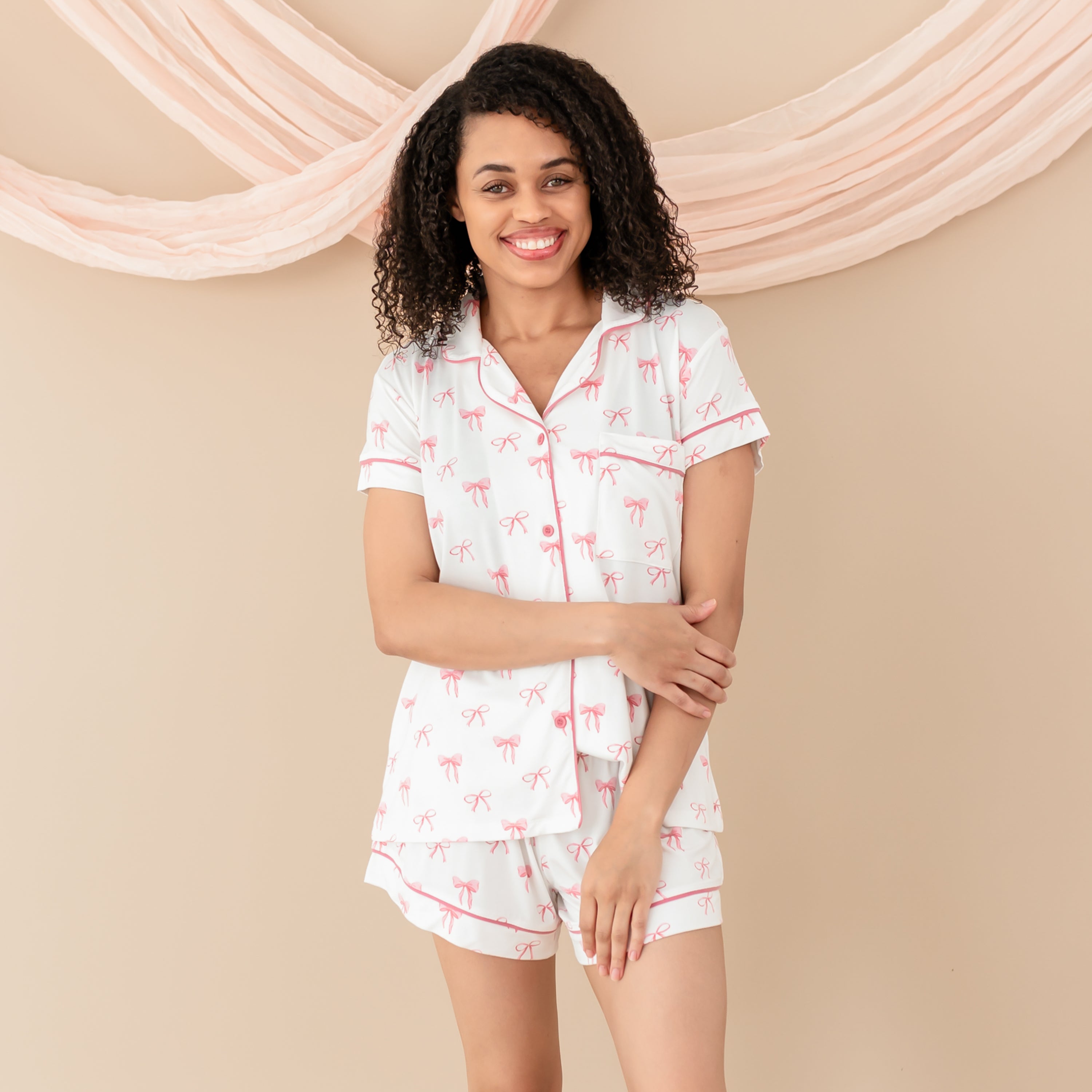  Women’s Short Sleeve Pajama Set in Bow、mySite、layawaytickets