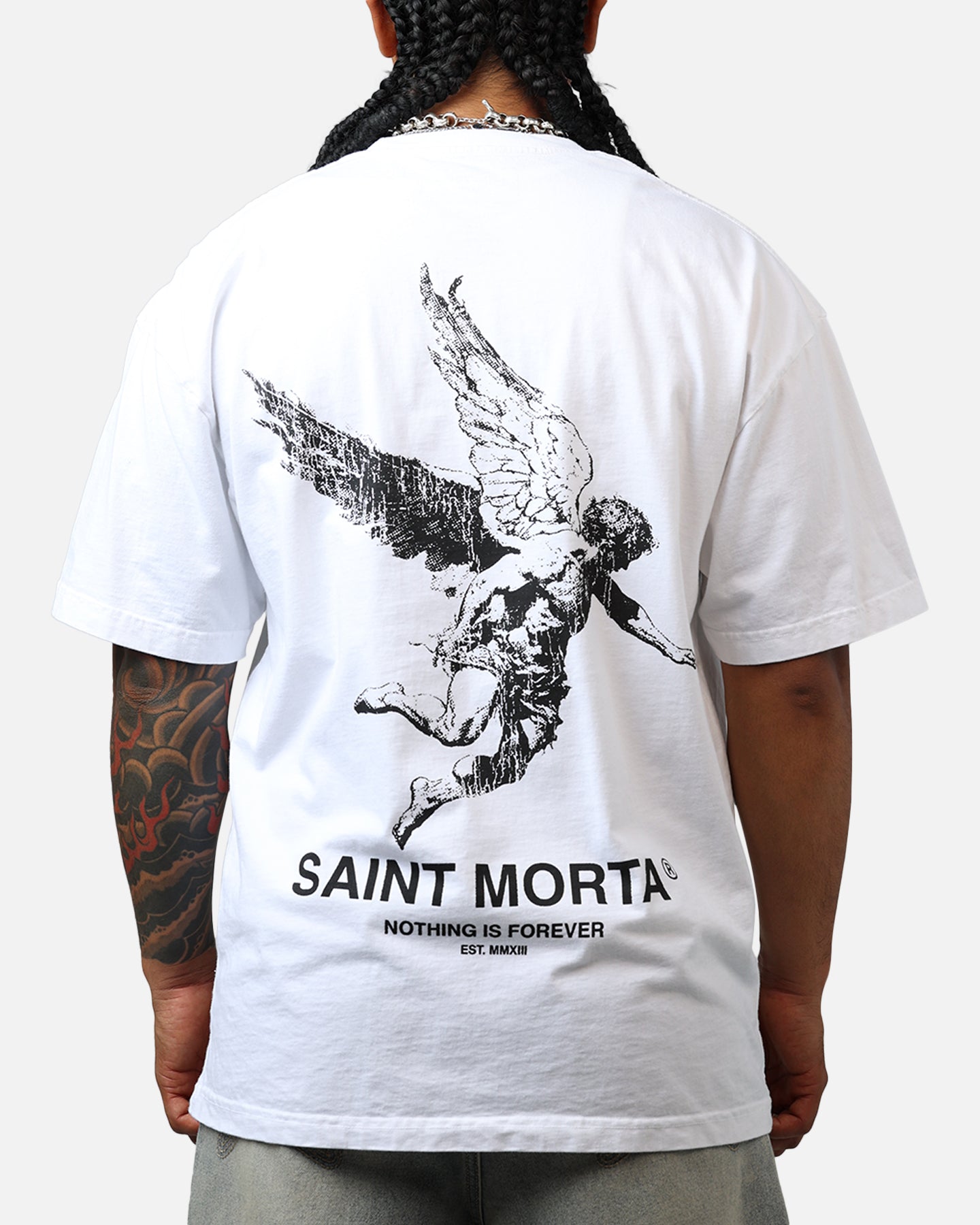 Saint Morta Nothing Is Forever Drop T-Shirt White、mySite、zt4zffjzw
