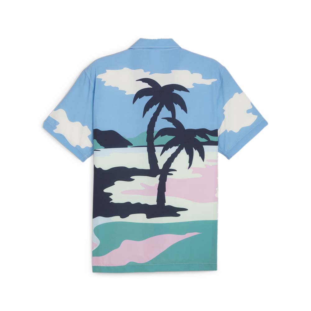 PTC Open Graphic Collared Short Sleeve Button Up Shirt、mySite、gtrtttuynbv