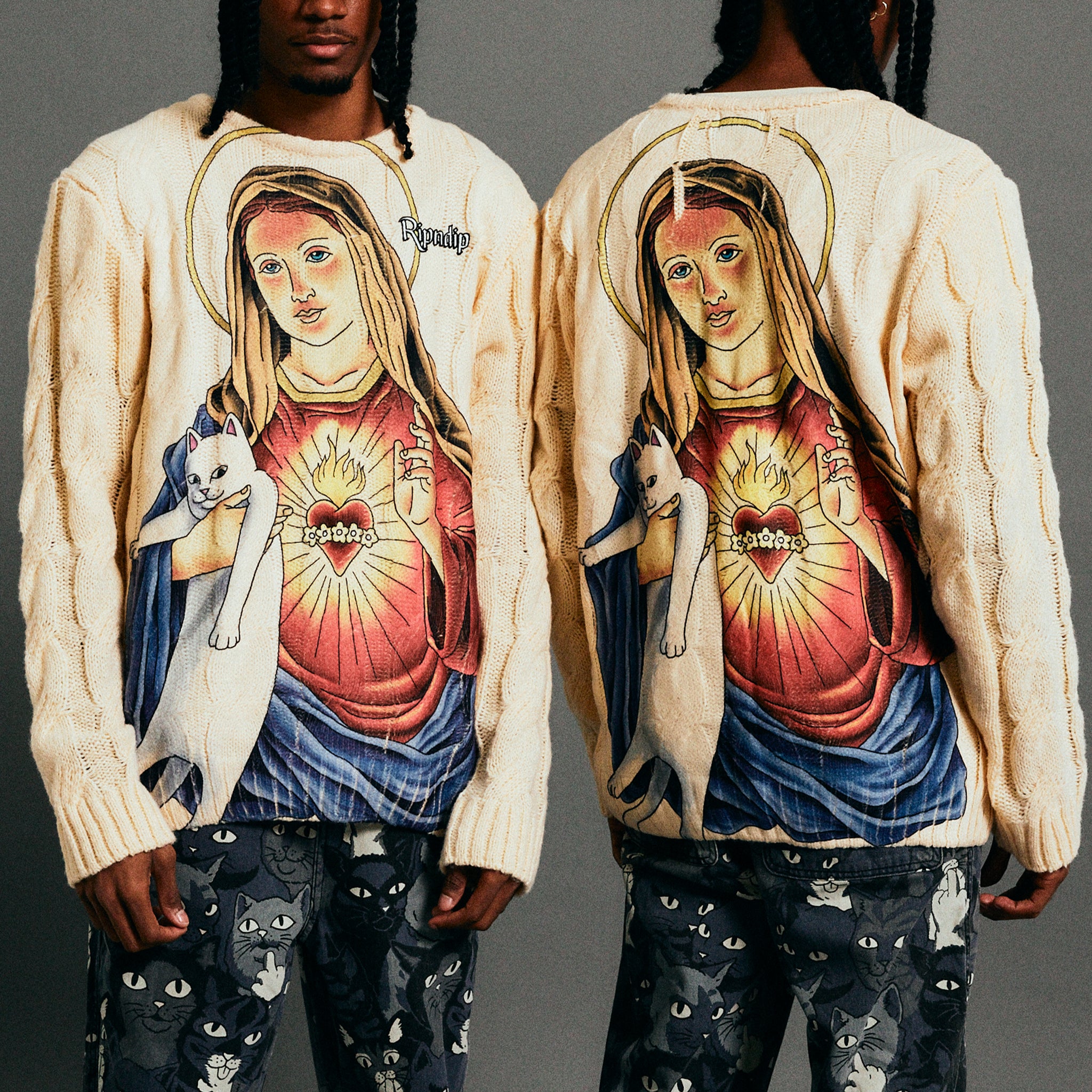  Mother Mary Cable Knit Sweater (Cream)、mySite、merchandisen