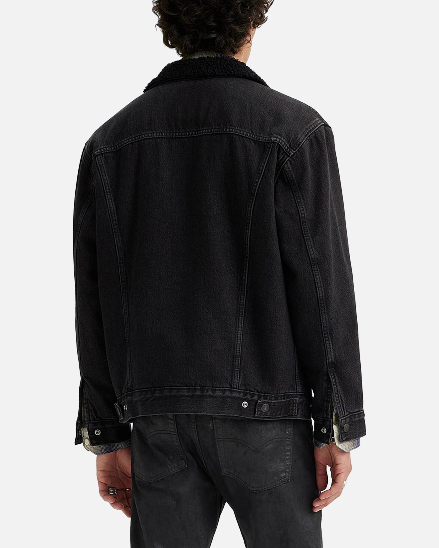 Levi Strauss And Co Relaxed Fit Sherpa Trucker Jacket Black、mySite、zt4zffjzw