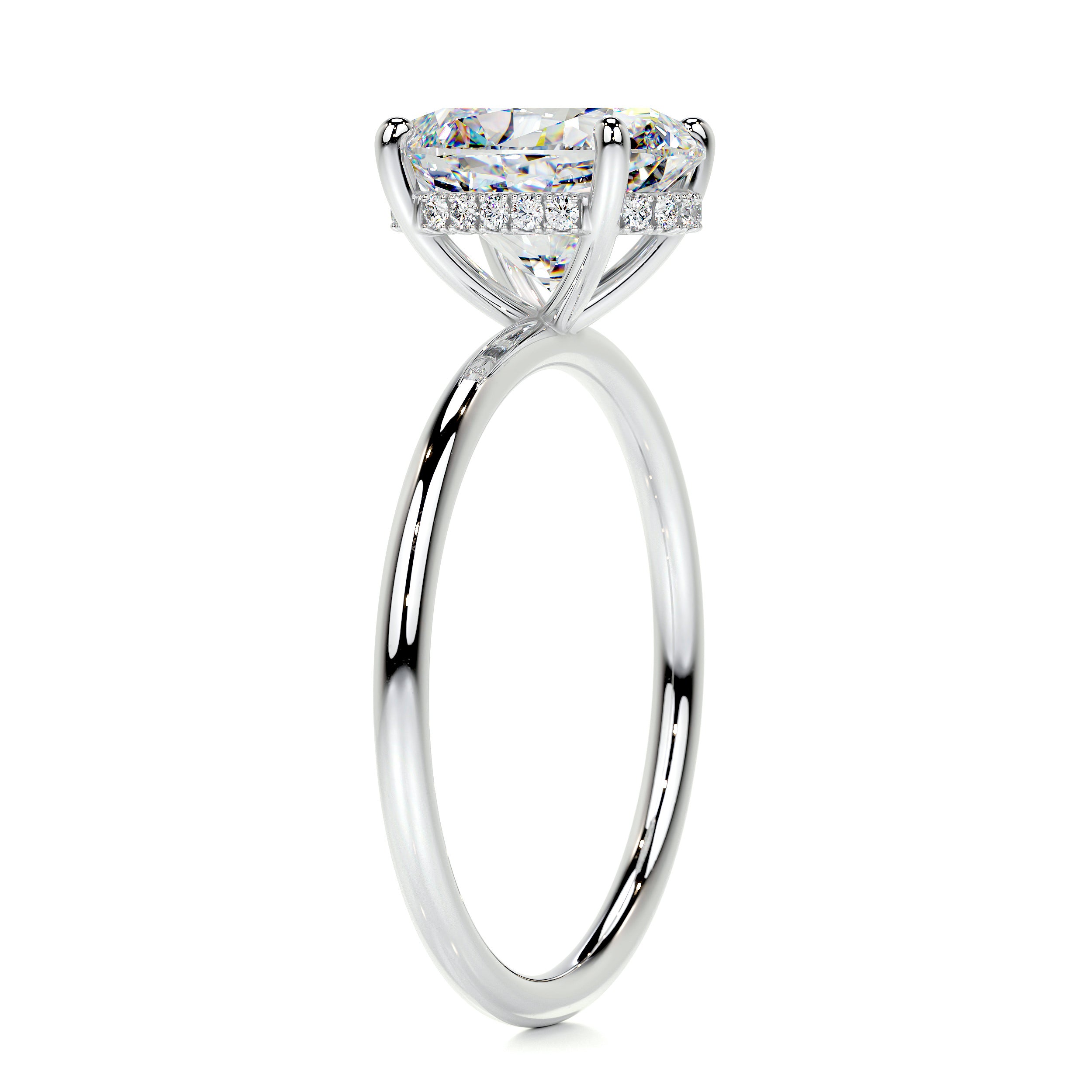 Willow Moissanite & Diamond Ring -14K White Gold、mySite、hinf8tx79