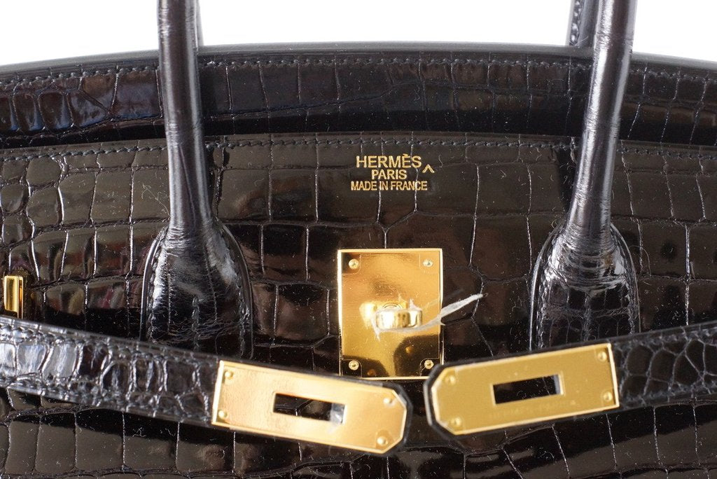 Hermès Birkin 35 Porosus Crocodile Noir GHW Bag、mySite、garminoutage.com