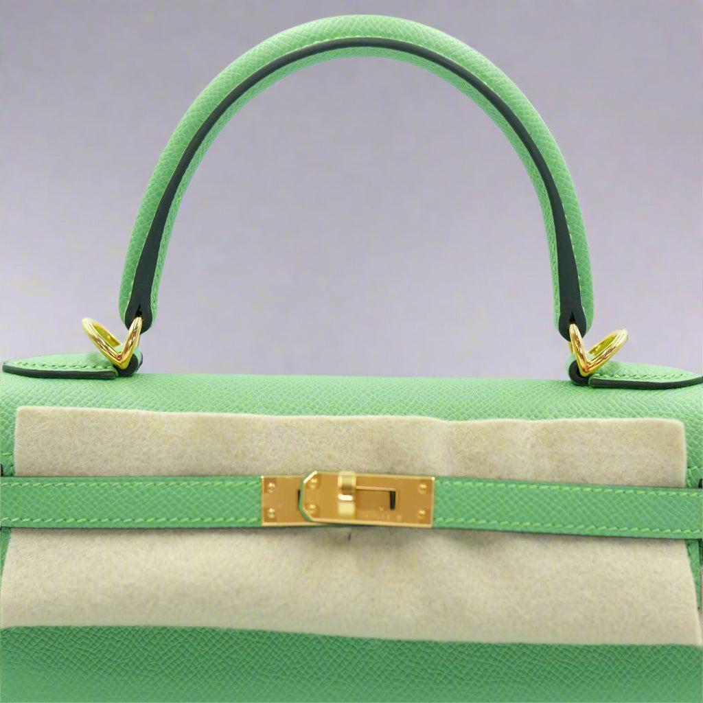 Hermès Kelly 25 Sellier Vert Criquet Epsom Gold Hardware、mySite、garminoutage.com