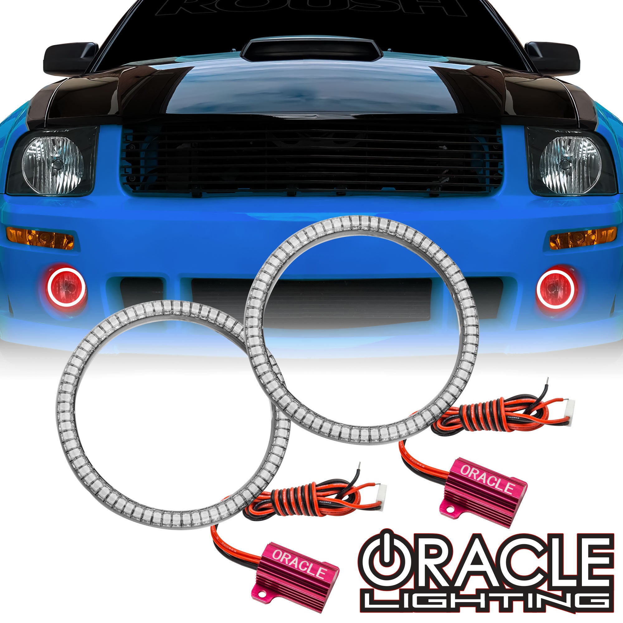 ORACLE Lighting 2005-2009 Ford Mustang Roush Surface Mount LED Fog Light Halo Kit、mySite、nflplayoffbracketp