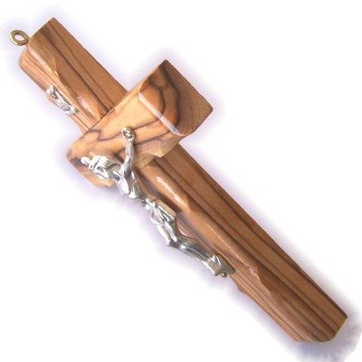 Holy Land Market Extra Large Olive Wood Wall Rosary Crucifix with Hook (16cm - 6.25)、mySite、topwebapps