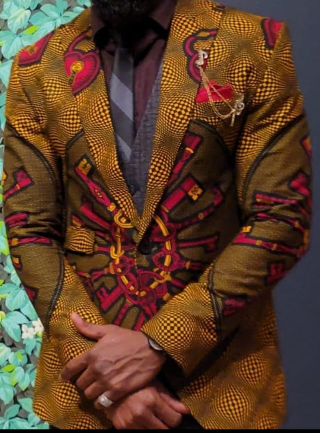 The Keys African Print Ankara Blazer set - DPBLZTK、mySite、solidvoid